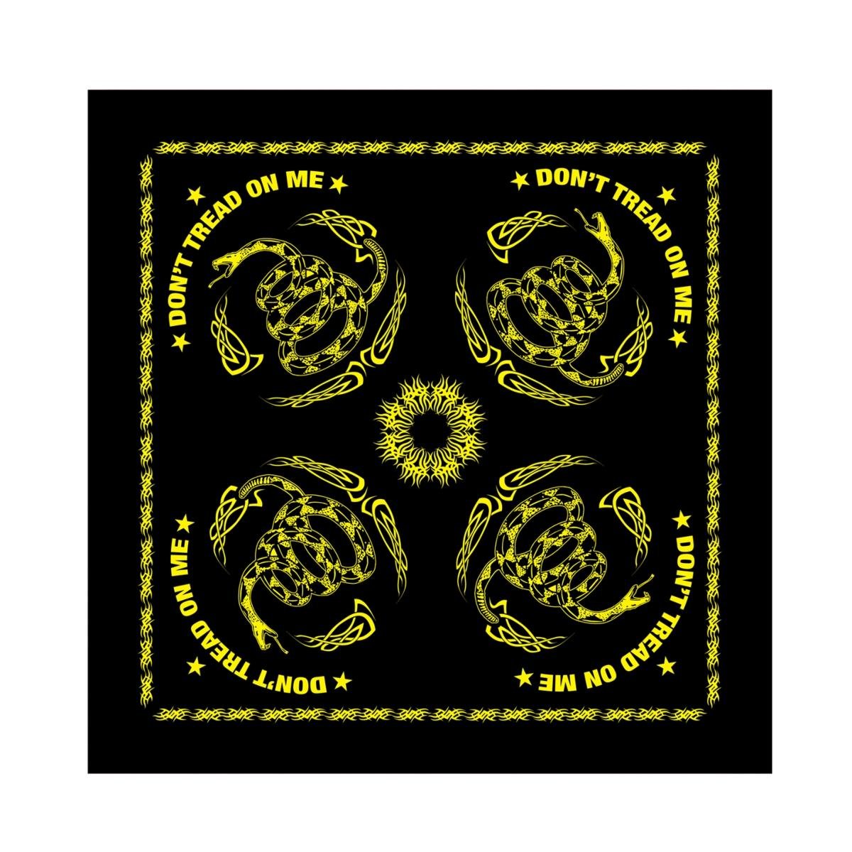 RothcoBlack Don't Tread On Me 22" x 22" Bandana