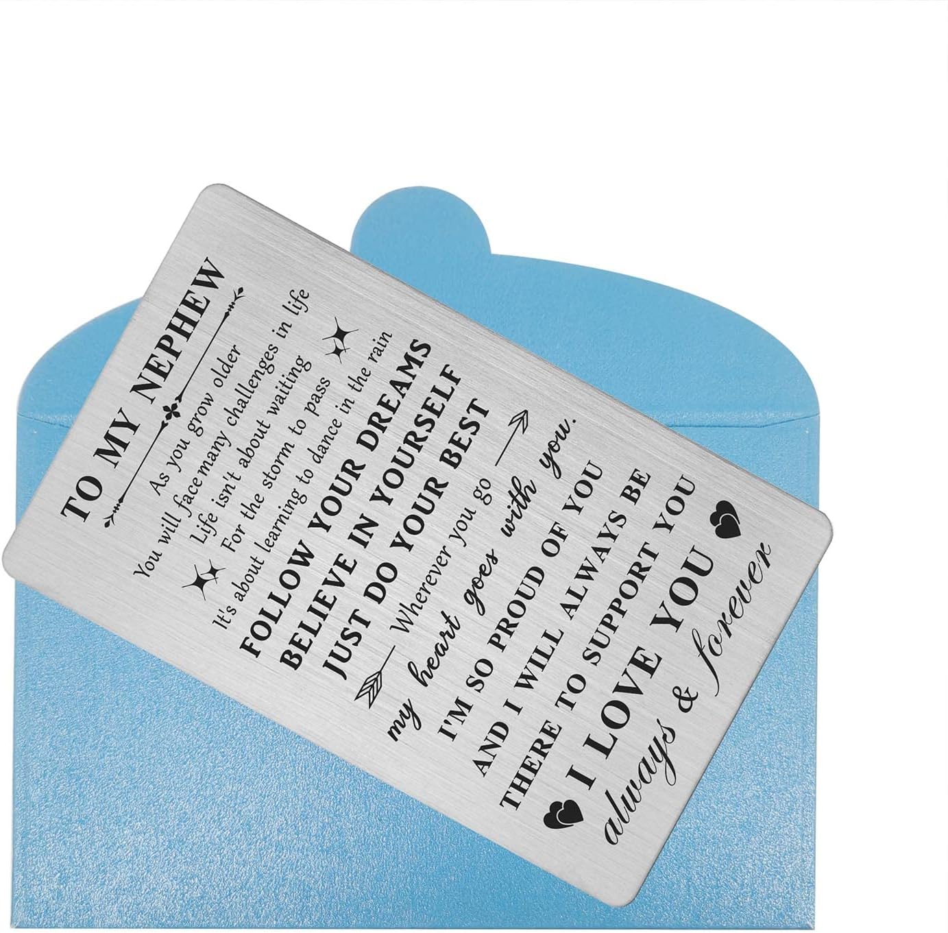 HYHYDHP Nephew Wallet Card - Fathers Day Cards for Nephew - Nephew Graduation Birthday Ideas - Image 6