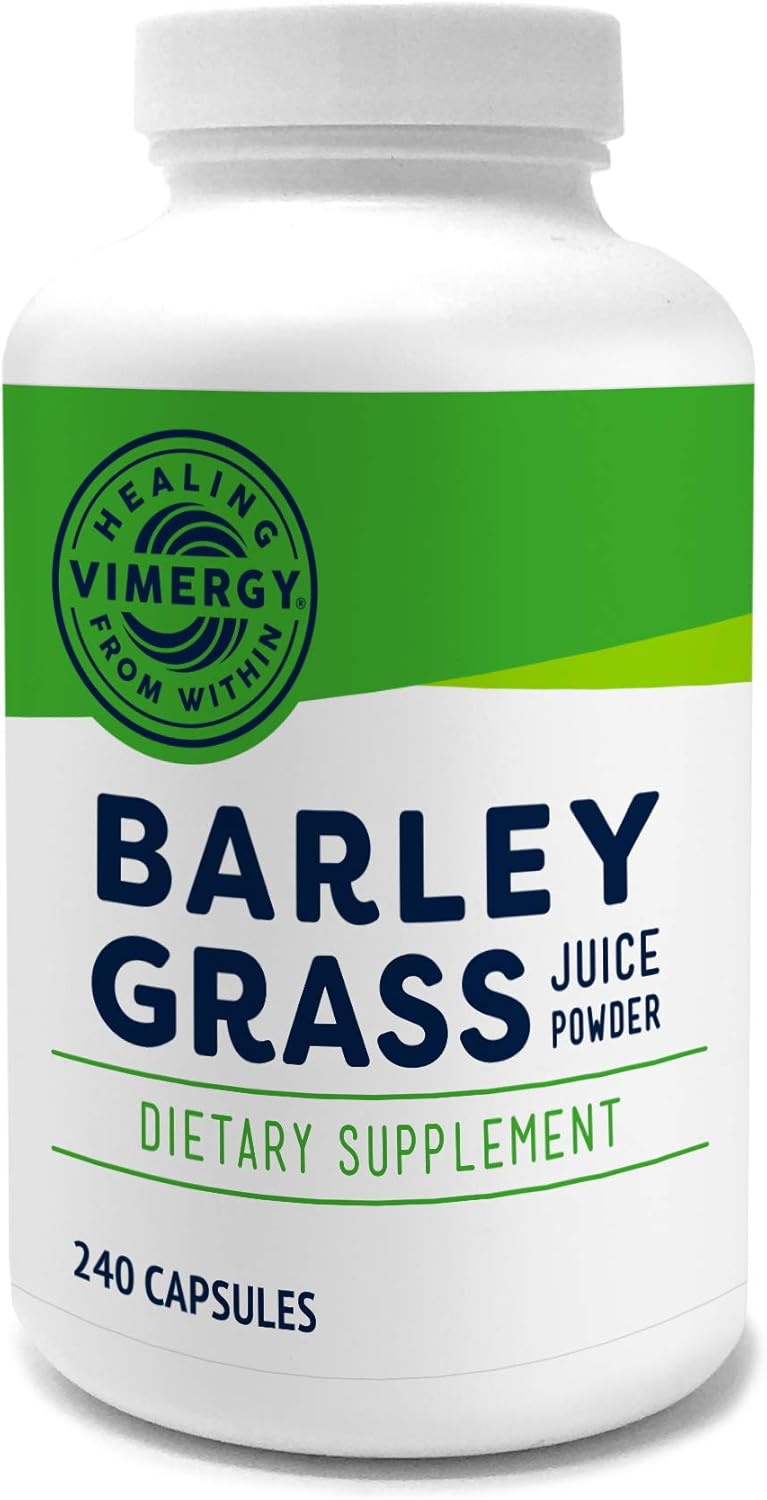 Vimergy Barley Grass Juice Powder Capsules Super Greens Containing