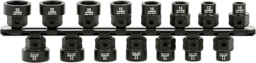 Miniatura 1 de ARES 29020  Juego de llaves métricas de bajo perfil de 15 piezas de 12 pulgada de nano impacto  Los enchufes de grado de impacto ofrecen mayor