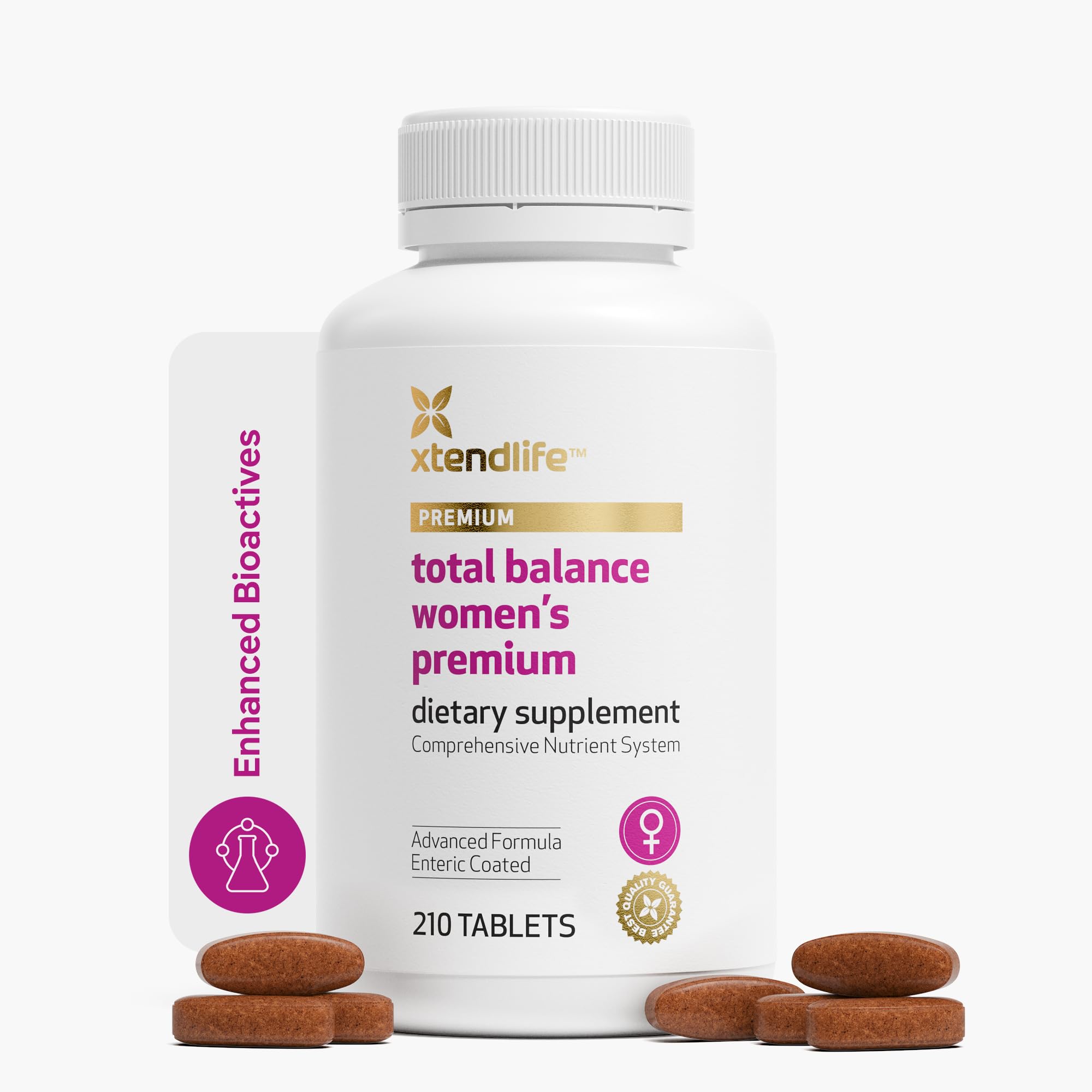 Total Balance Women's Premium Extra Strength Daily Multivitamin & Mineral - 90+ Nutrients for Complete Immune, Heart, Digestive, and Cellular Health - 30 Day Supply