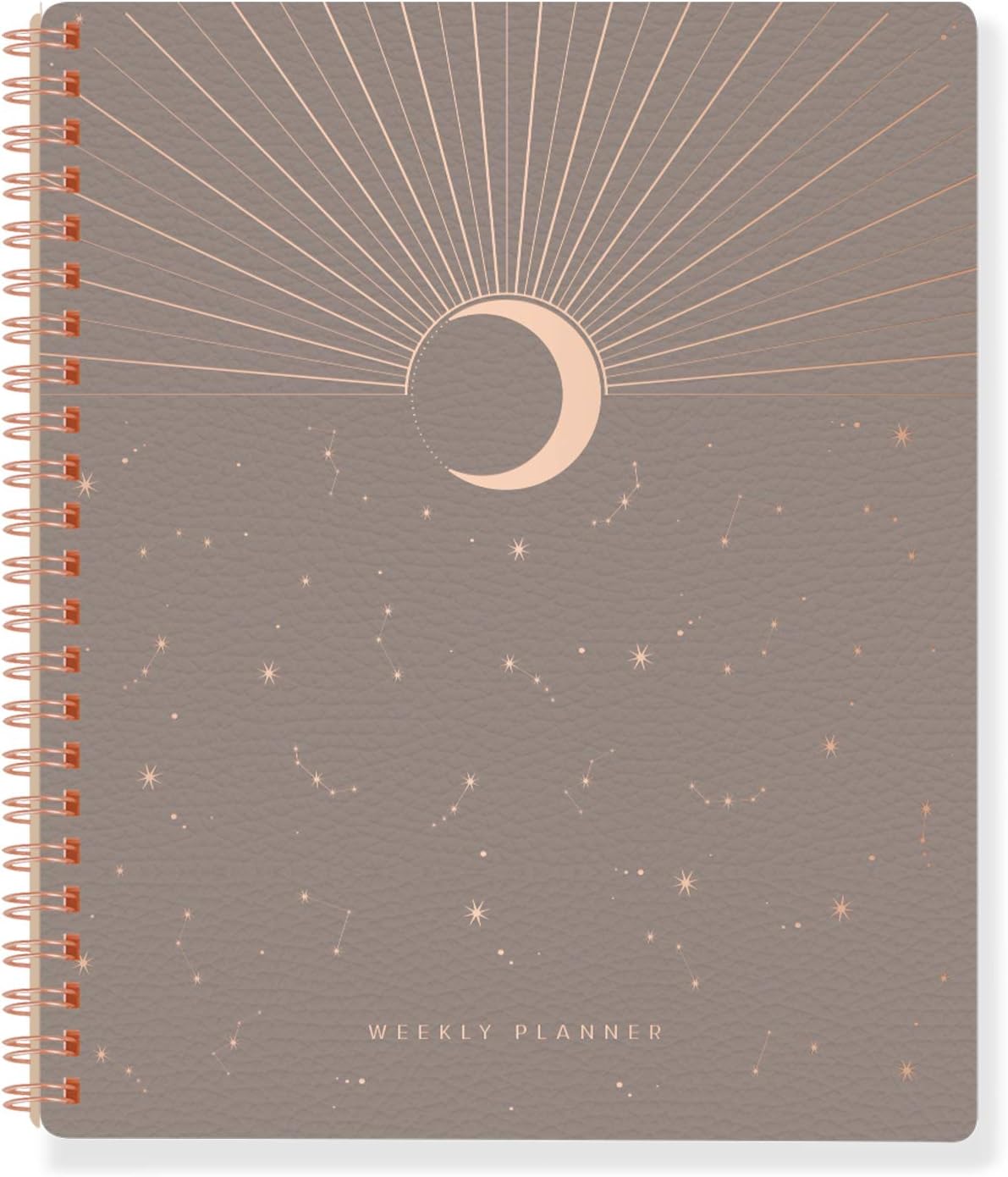 Fringe Studio "STANDARD COGNAC" NON-DATED WEEKLY PLANNER, 7" X 8.375", VEGAN LEATHER COVER, 160 PAGES, Signature Edition Collection (878003)
