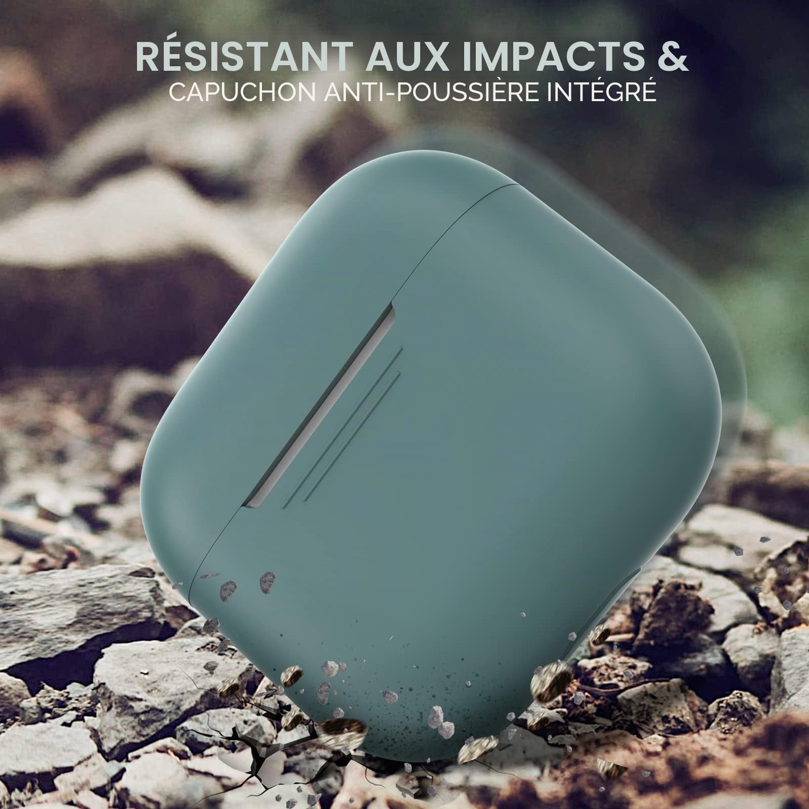 AhaStyle Coque AirPods 3, Étui en Silicone Souple Antichoc pour Apple AirPods 3ᵉ Génération 2021 (Pine Green)