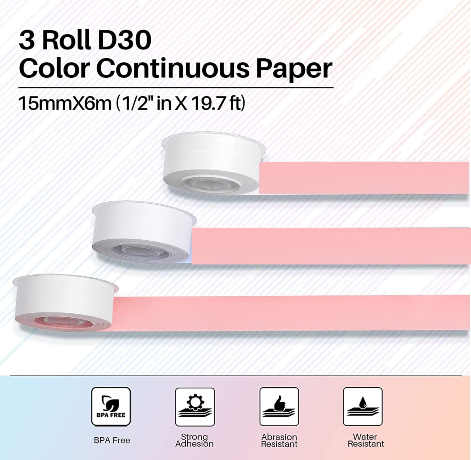 Snapklik.com : Phomemo 3 Roll D30 Adhesive Continuous Thermal Label ...