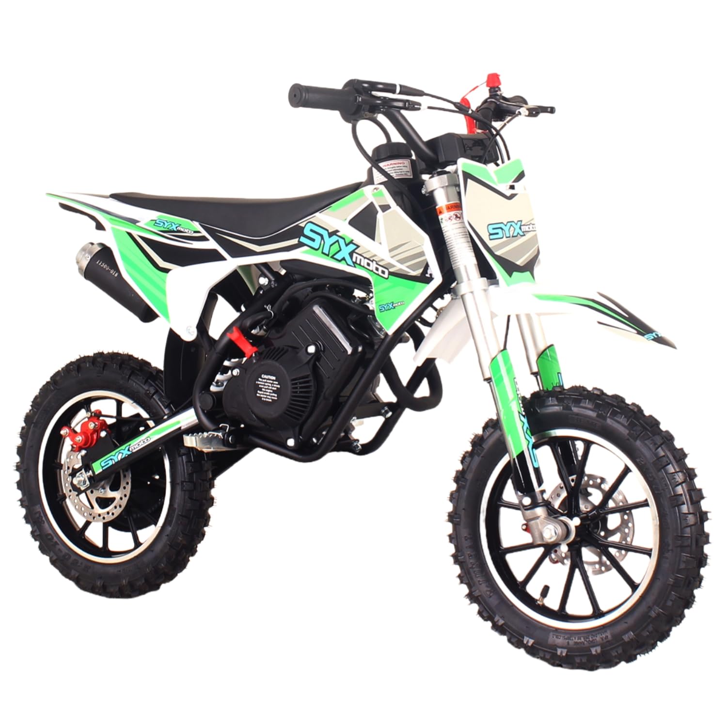SYX MOTO 60cc Kids Dirt Bike, Gas Powered Mini Bikes, 4 Stroke Off-Road Mini Bikes, Trail Bike with Speeds up to 21.75 MPH, Weight Support Up to 143 LBS (Green)