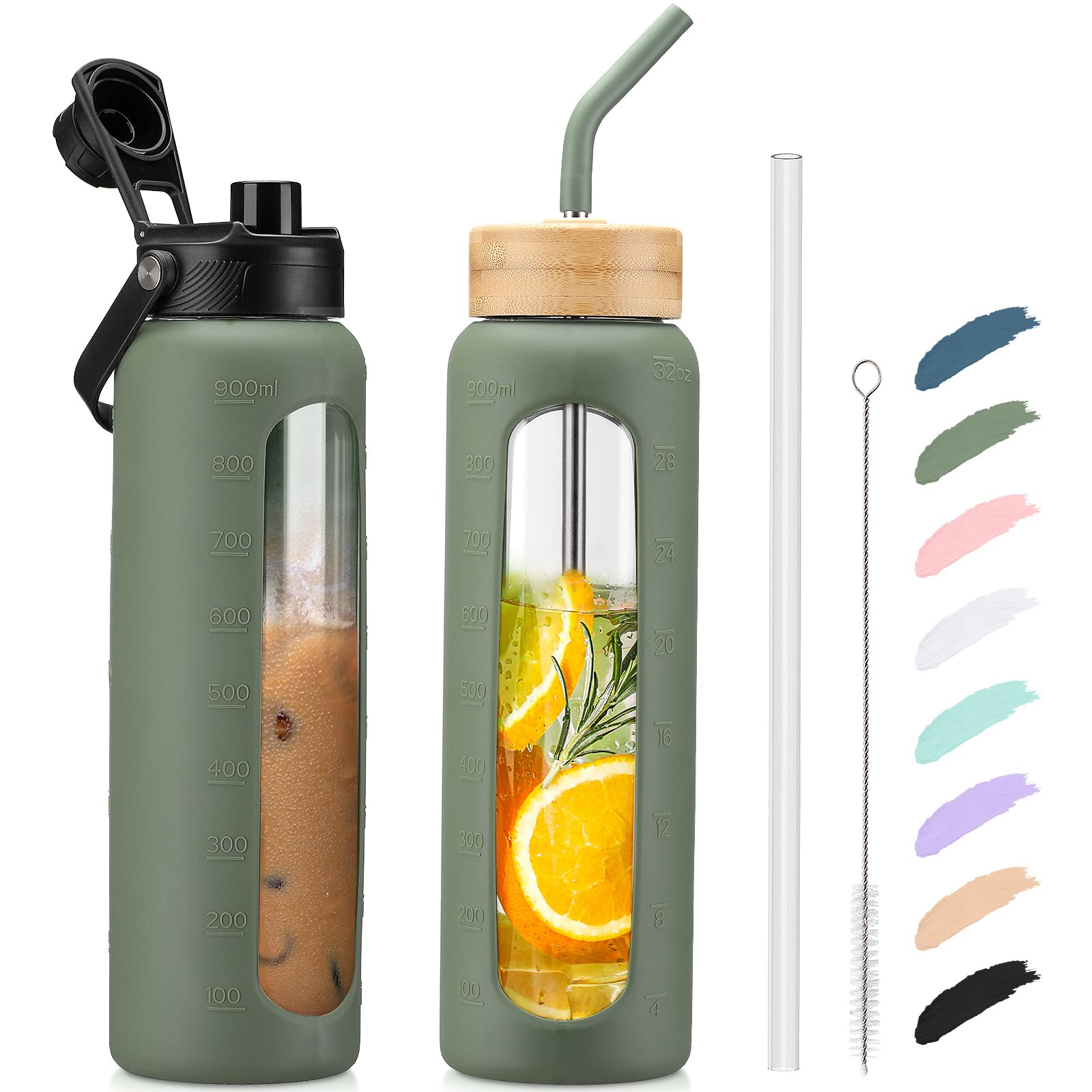 Kodrine 32 oz Glass Water Bottle