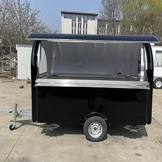 Food Trailer for Sale, Commercial Food Truck Mobile Kitchen for Festivals & Markets, Fully Equipped Interior, Heavy Duty Stainless Steel, for Small Business