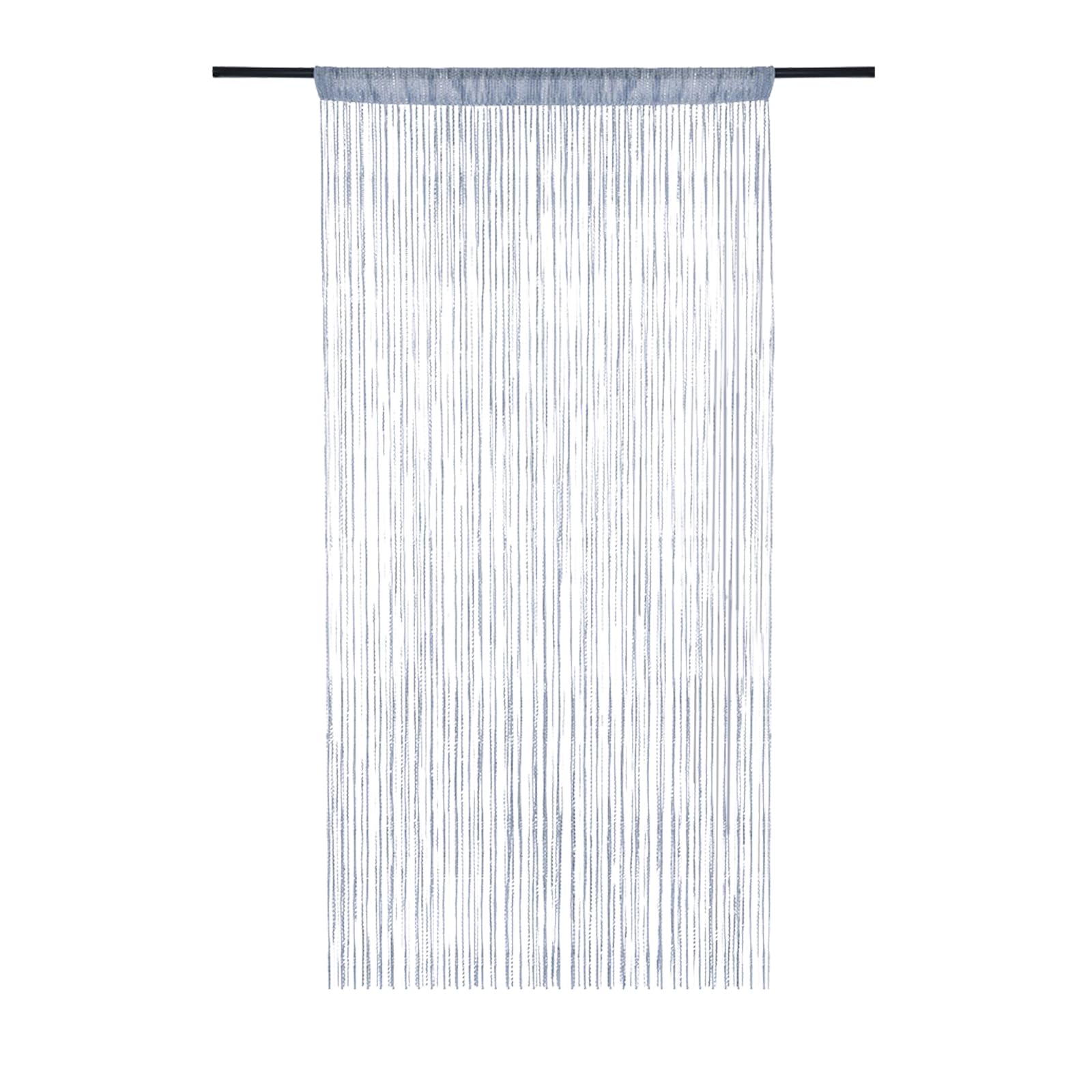 Husalsea Cortinas Cortina Puerta Exterior Cortinas Salon Cortina Puerta DecoracióN De Fondo EscenografíA ParticióN Cortina Tiras Puerta Exterior 100 X 200cm, 2 Paneles (Plata)