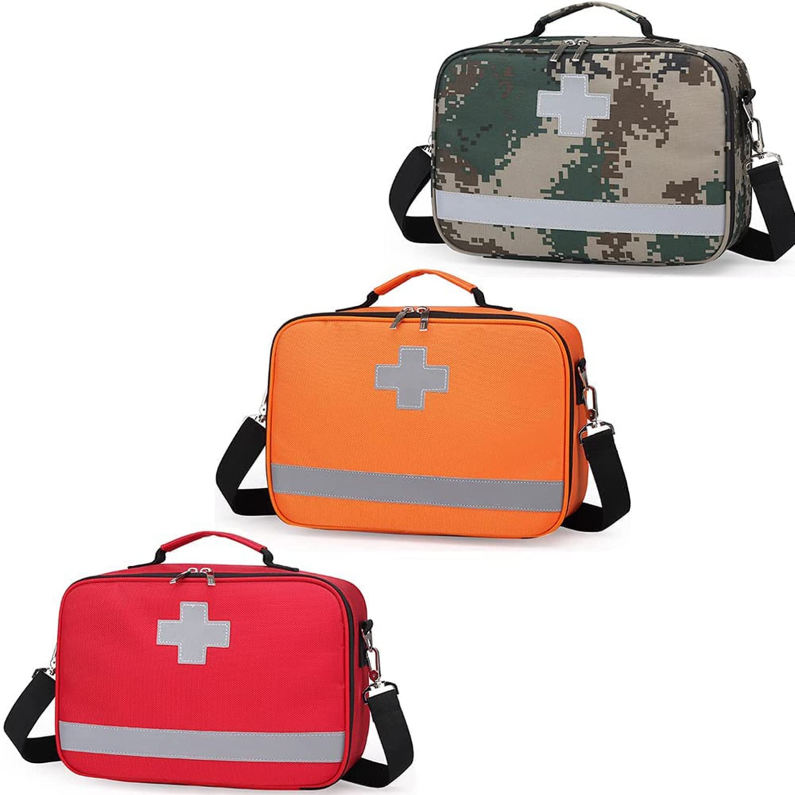 RSGK Botiquín De Primeros Auxilios Vacío, Bolsa De Trauma, Bolsa Médica, Bolsa De Medicina, Bolsa De Rescate Portátil En Capas, Bolsa De Trauma De Emergencia para Viajes Al Aire Libre, Camping