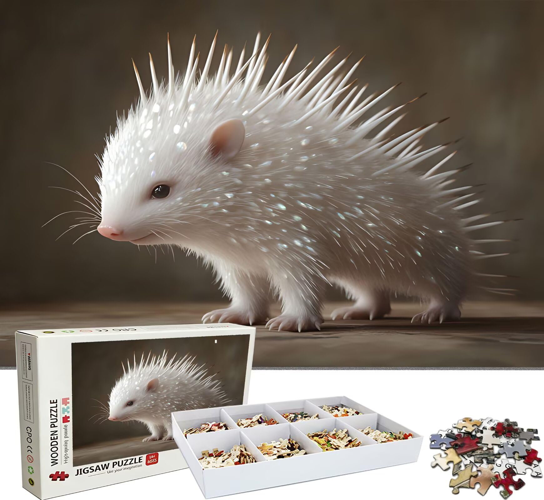 Puzzle 2000 Teile, Holzpuzzle Erwachsene Igel Tier Impossible Klassische Jigsaw Puzzles 99.5 x 70.5 cm, Familien Spiel, Puzzle Stressabbau Denkspiel, Puzzle-Liebhaber w0-111