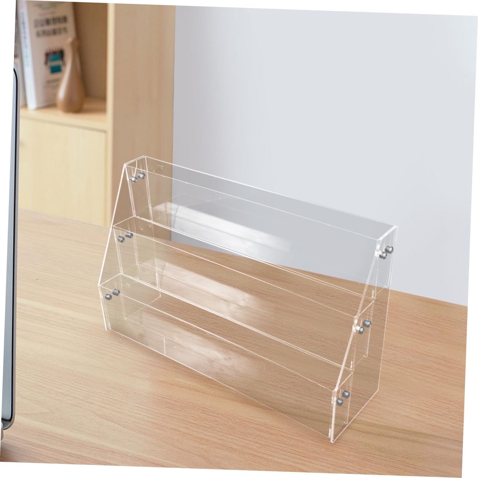 Présentoir Cartes en Acrylique , Étagère à Niveaux , Rangement Polyvalent