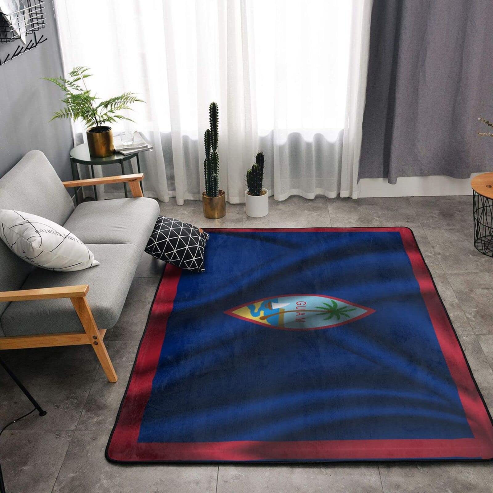ラグ・カーペット guam rug blanket Amazon.com: Silk Style Flag of Guam Area Rug 63x48in Rugs for