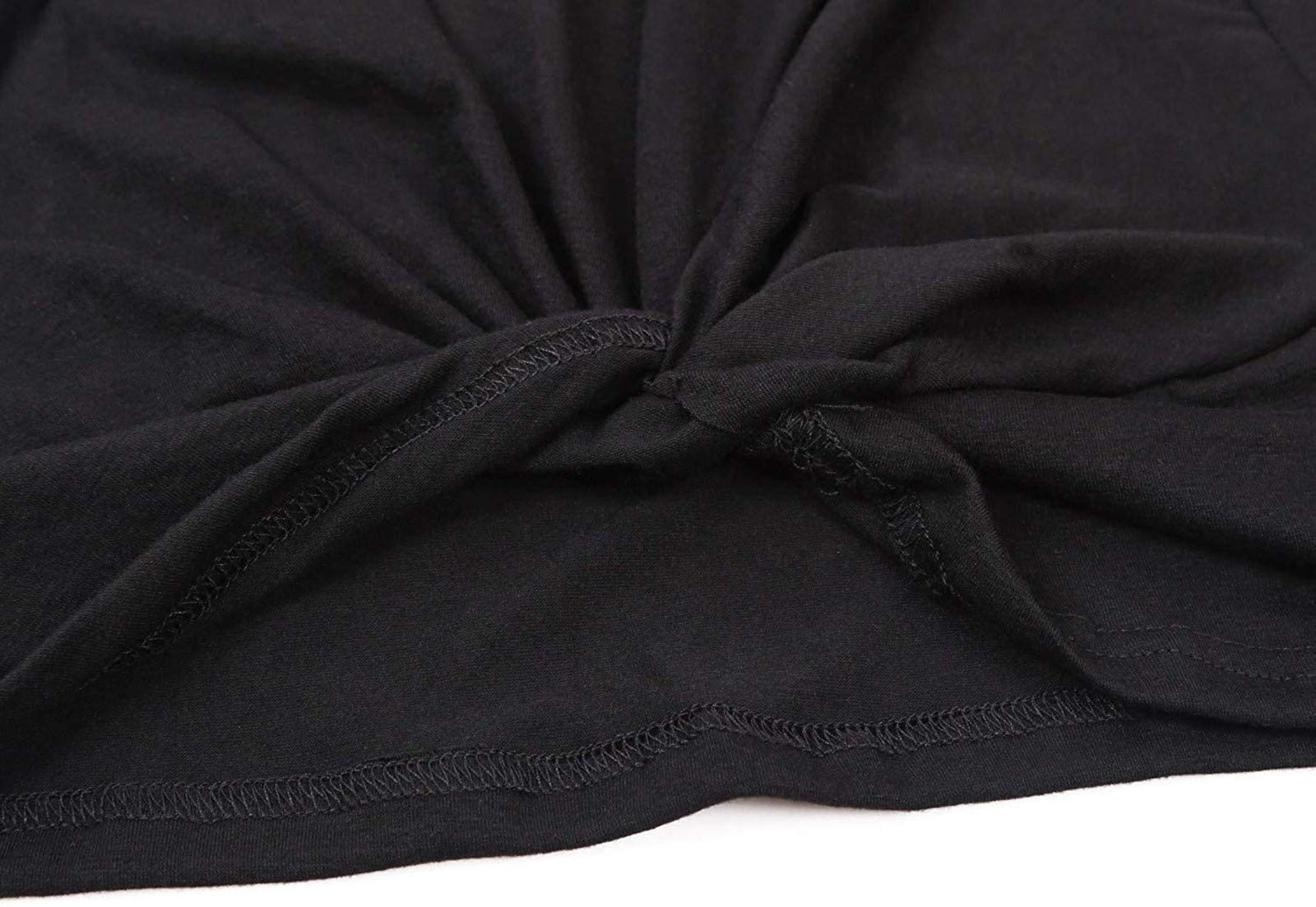 Ärmelloses Knoten-T-Shirt als lässiges Mädchenoberteil mit vorderer Blusenoptik Tunika-Stil (Black, 4-5 Years)