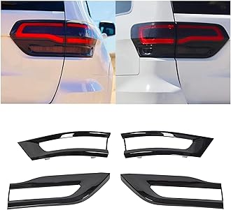 Tail Light Trim Bezel Cover Compatible with 2014-2021 Jeep Grand Cherokee Replacement for 68220970AA 68220968AA 68219812AA 68219813AA Glossy Black Tail Lamp Trim Cover