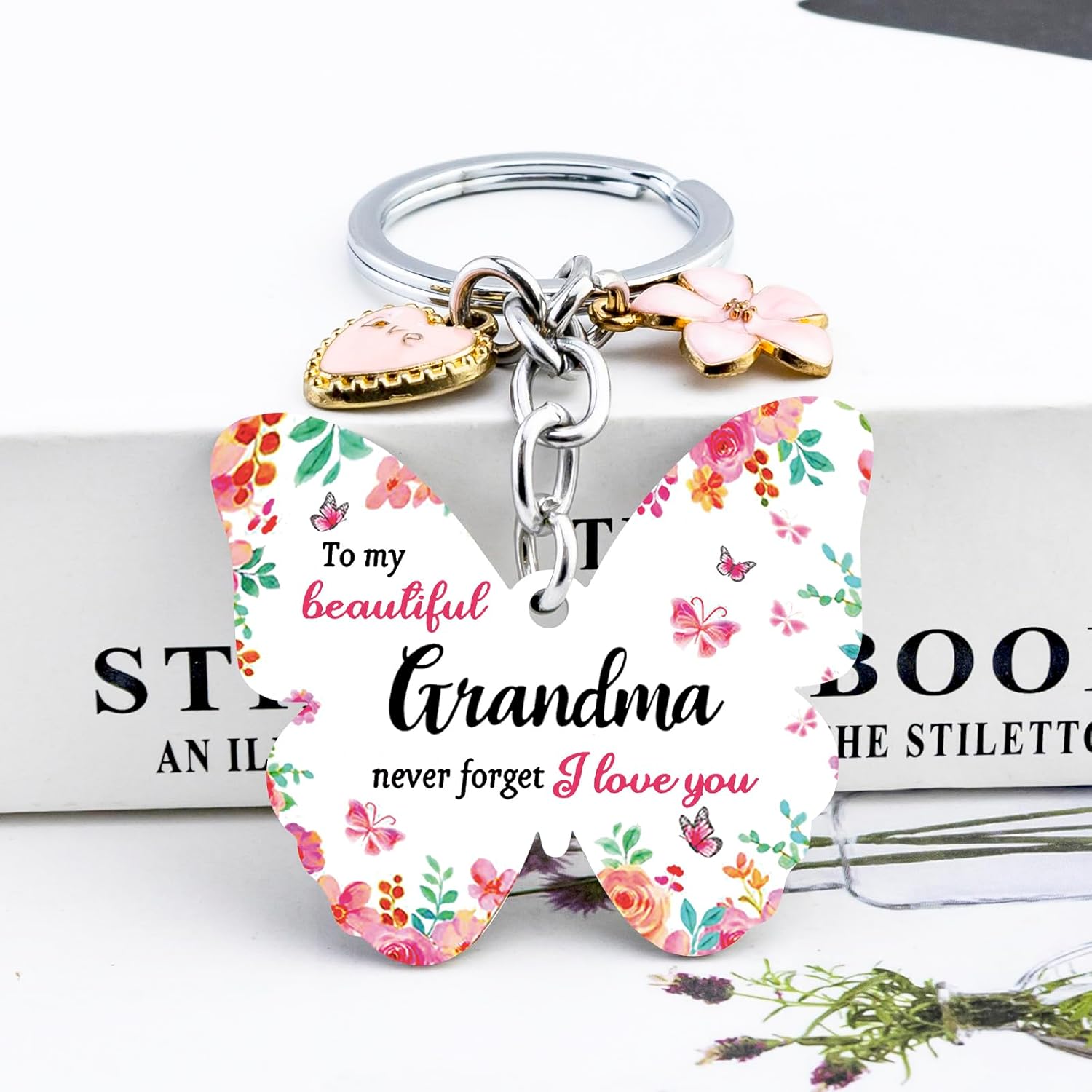OEHEDOU Grandma Gifts Birthday Gifts For Grandma Keychain Mothers Day Gift For Grandmother Mothers Day Gift Birthday Present Grandmother Birthday Present Happy Birthday Grandma - Image 3