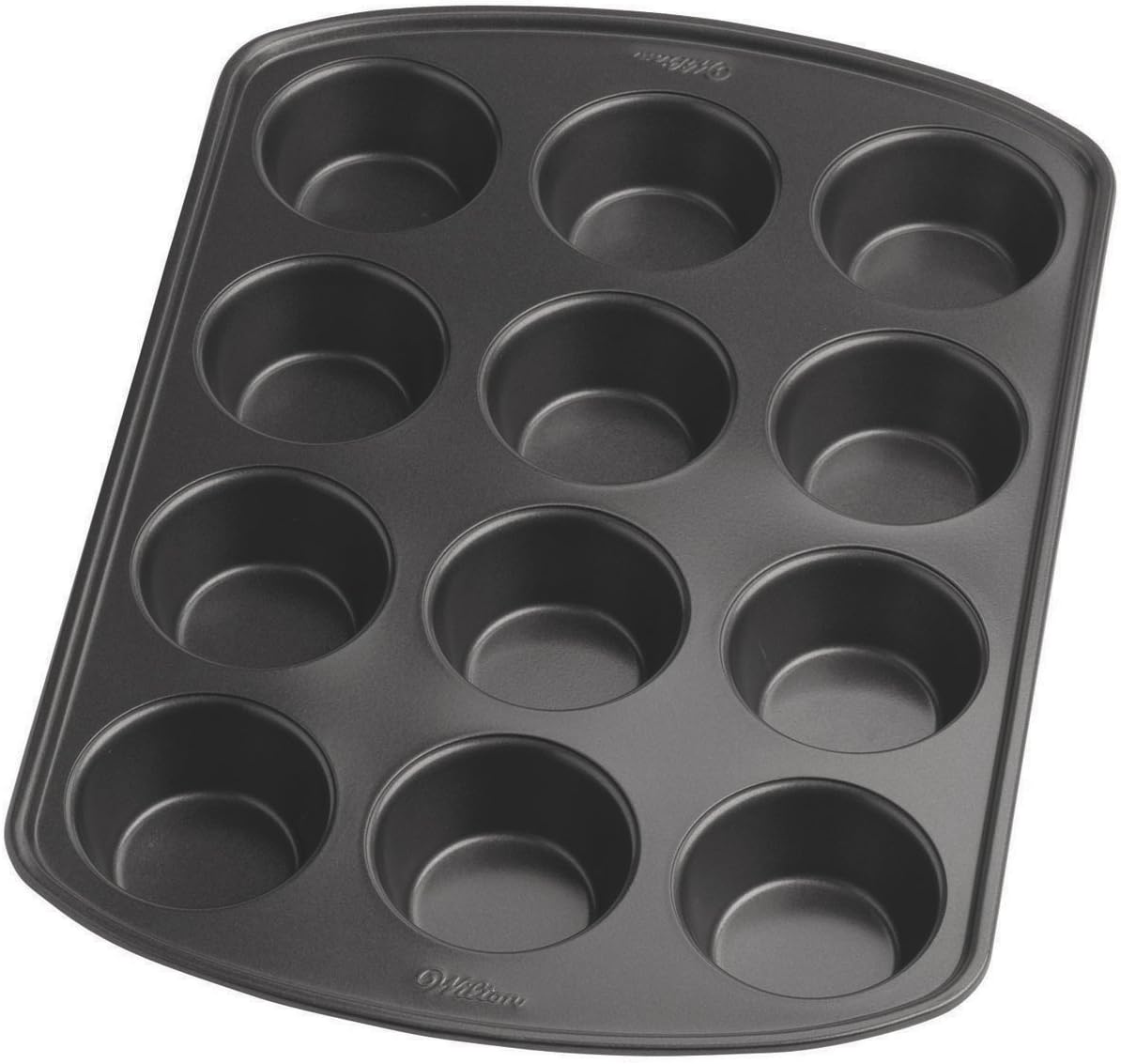 Wilton Advance Select Premium Non-Stick Square Cake Pan, 9 x 9-Inch, Steel, Silver & Perfect Results Premium Non-Stick Bakeware Cupcake Pan, 12-Cup, Steel