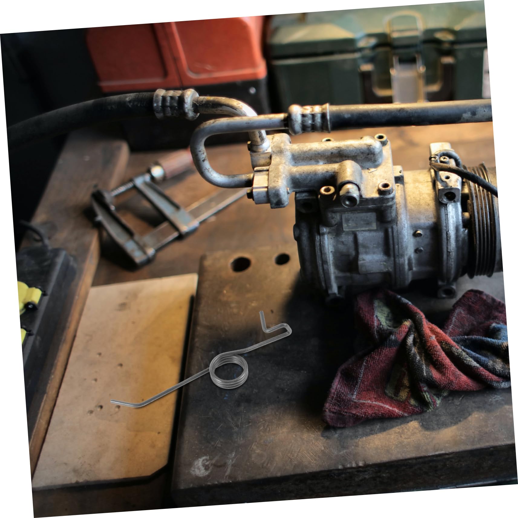 Amosfun 4 Pièces Accessoire de Tensionnement pour Ressort de Tension de Courroie Torsionnel pour Motoculteur à Essence