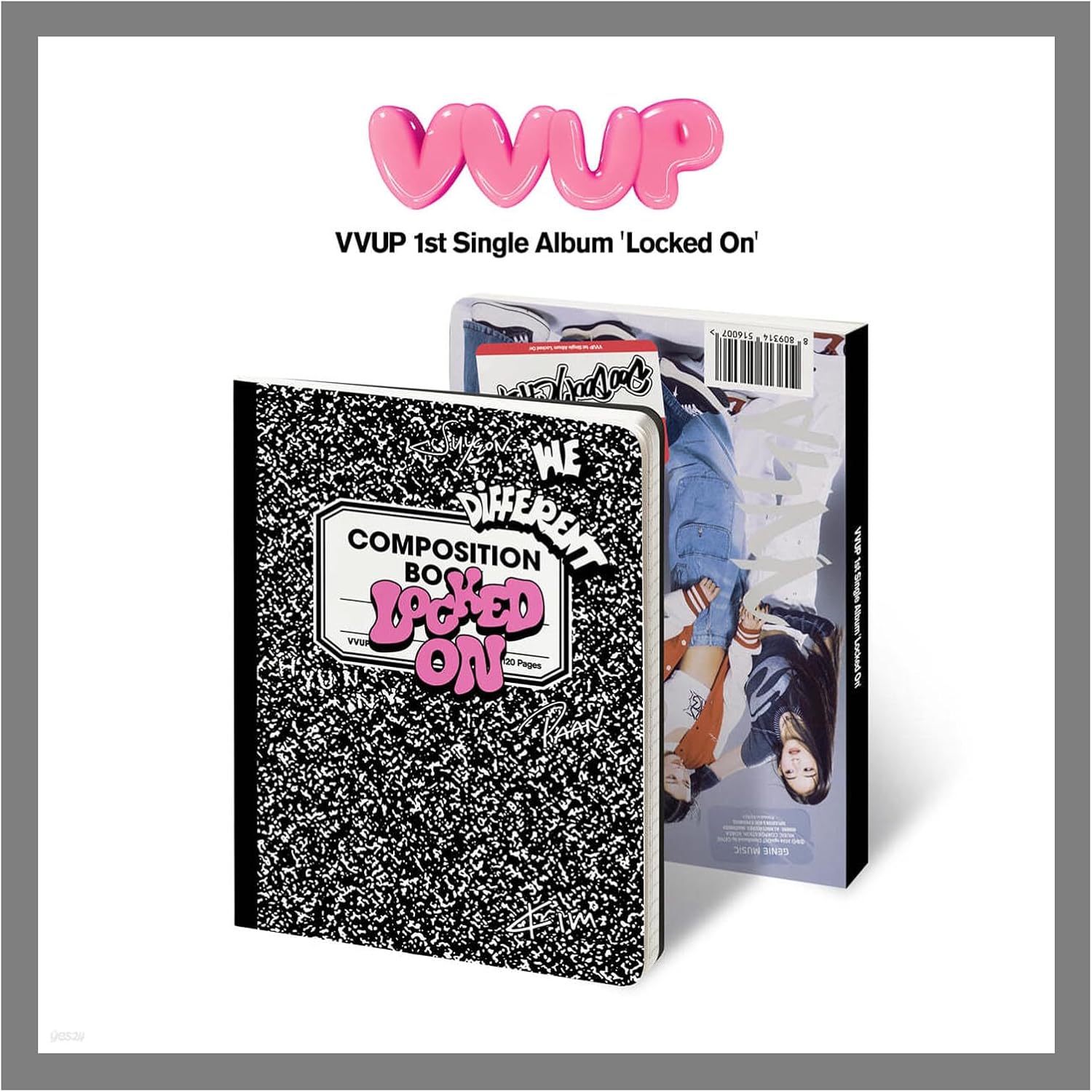 VVUP Locked On 1st Single Album CD+Mini poster on pack+Photobook+Photocard+Sticker+Tracking Sealed