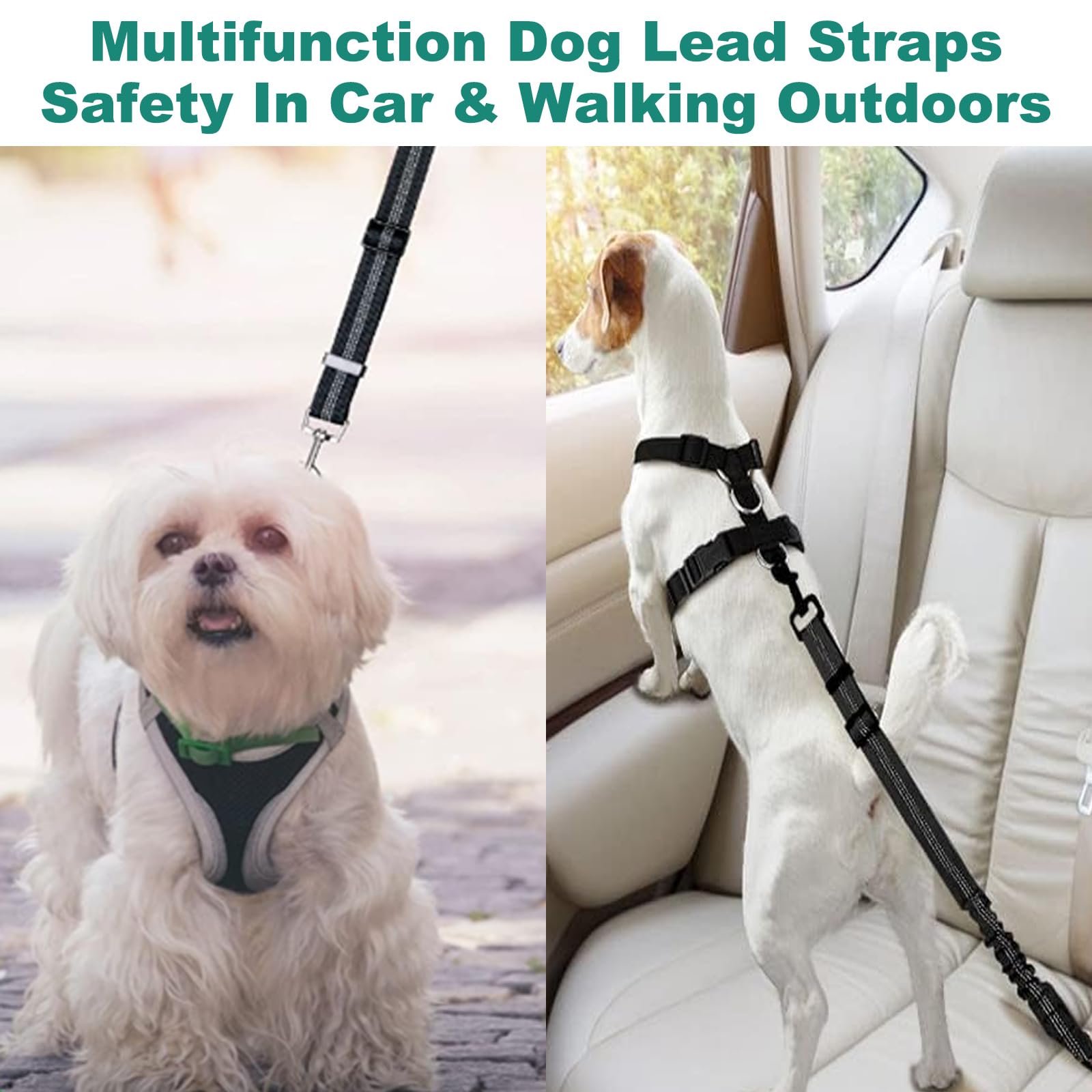 Cintura Di Sicurezza Auto Per Cani E Gatti Con Poggiatesta - Foto 8