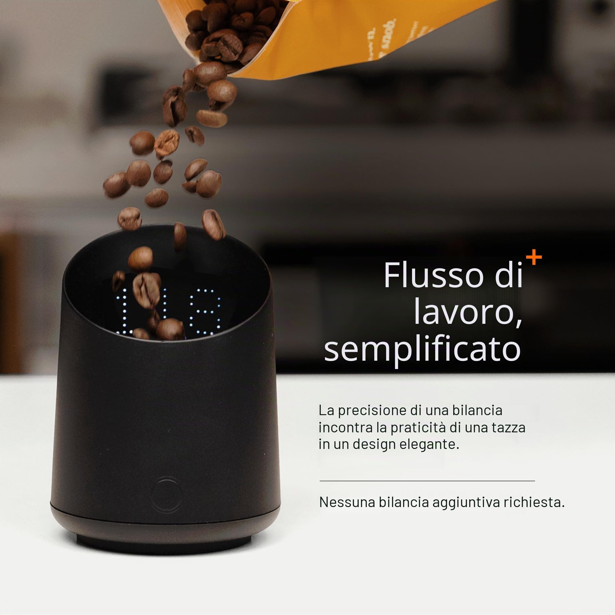 Subminimal SubScale, Bilancia di Precisione per Caffè, Misurazione Ultra-Precisa per Espresso, Bilancia Compatta con Display Reattivo e Design Minimalista