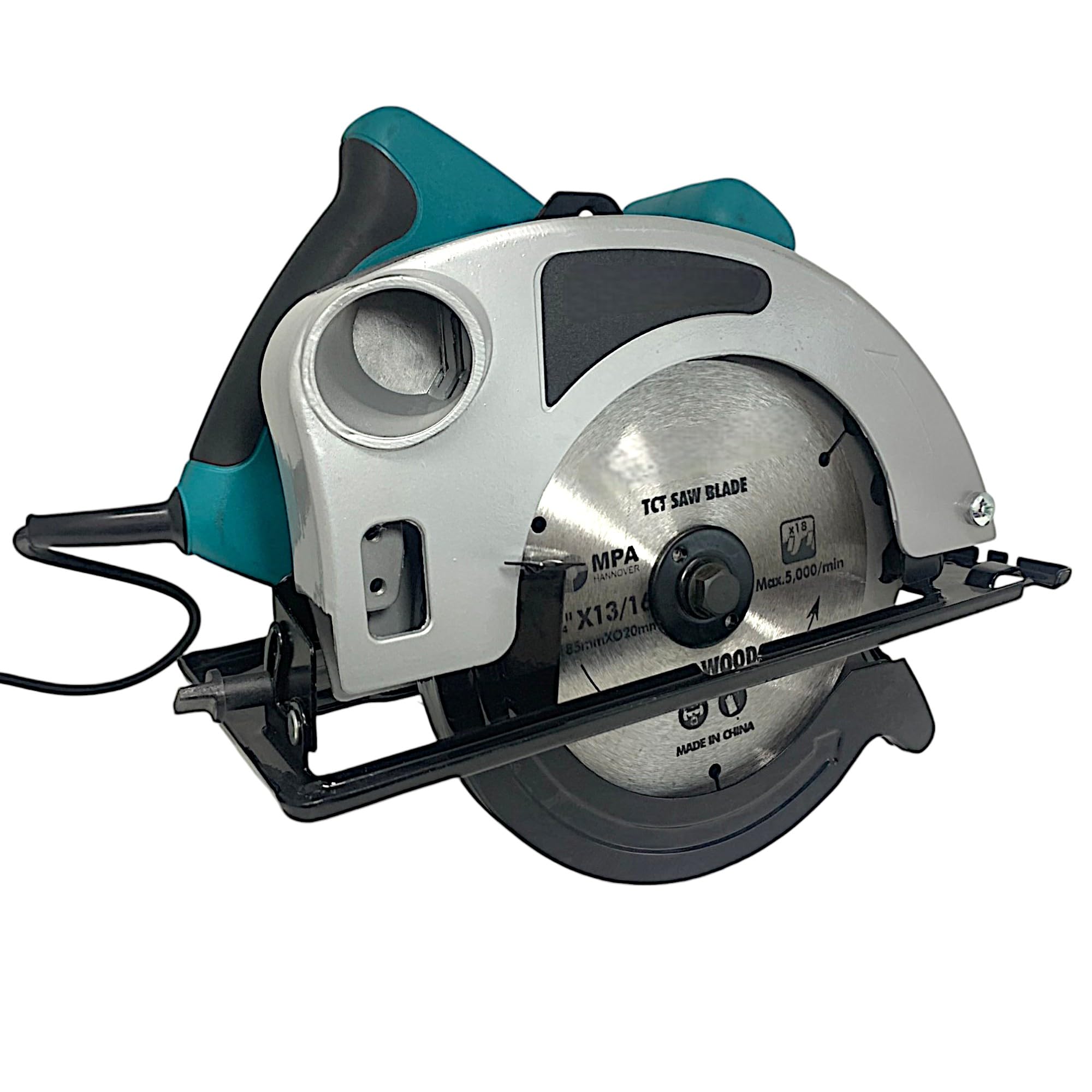 Sega Circolare 185mm 1600W a immersione profondità di Taglio Regolabile 45° (42mm) 90° (65mm) 4500 Giri/min ideale per legno, metallo morbido, piastrelle e PVC