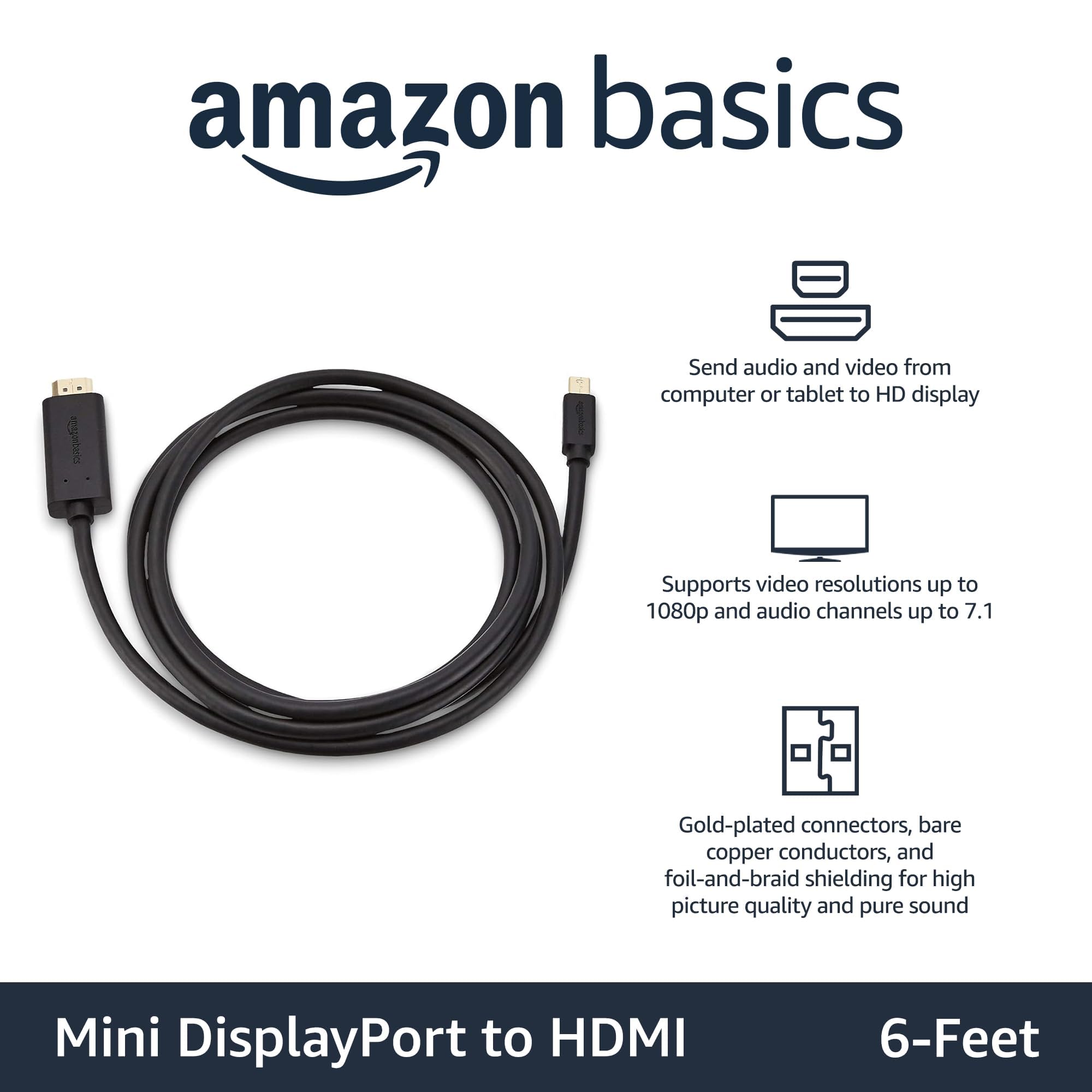 Amazon.com: Amazon Basics Mini DisplayPort to HDMI Cable for