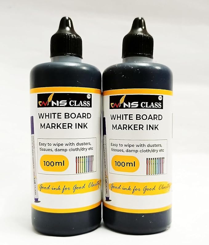 Wins Class White Board Marker Ink(100ml) (Pack of 2, Black) : Amazon.in ...