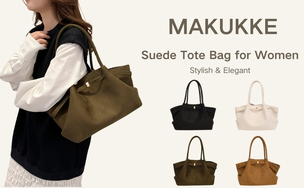 Bolso Tote de gamuza sintética para mujer miniatura 7