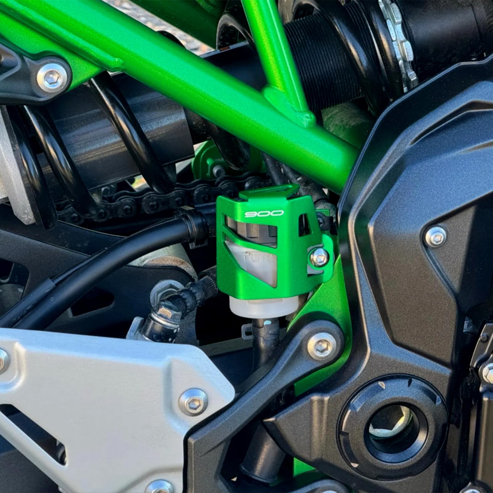 Hintere Bremsflüssigkeitsabdeckung Für Kawasaki Z900 Z900RS SE Z 900 Motorradzubehör Hinterer Flüssigkeitstankschutz Schutzkappe (Grün)
