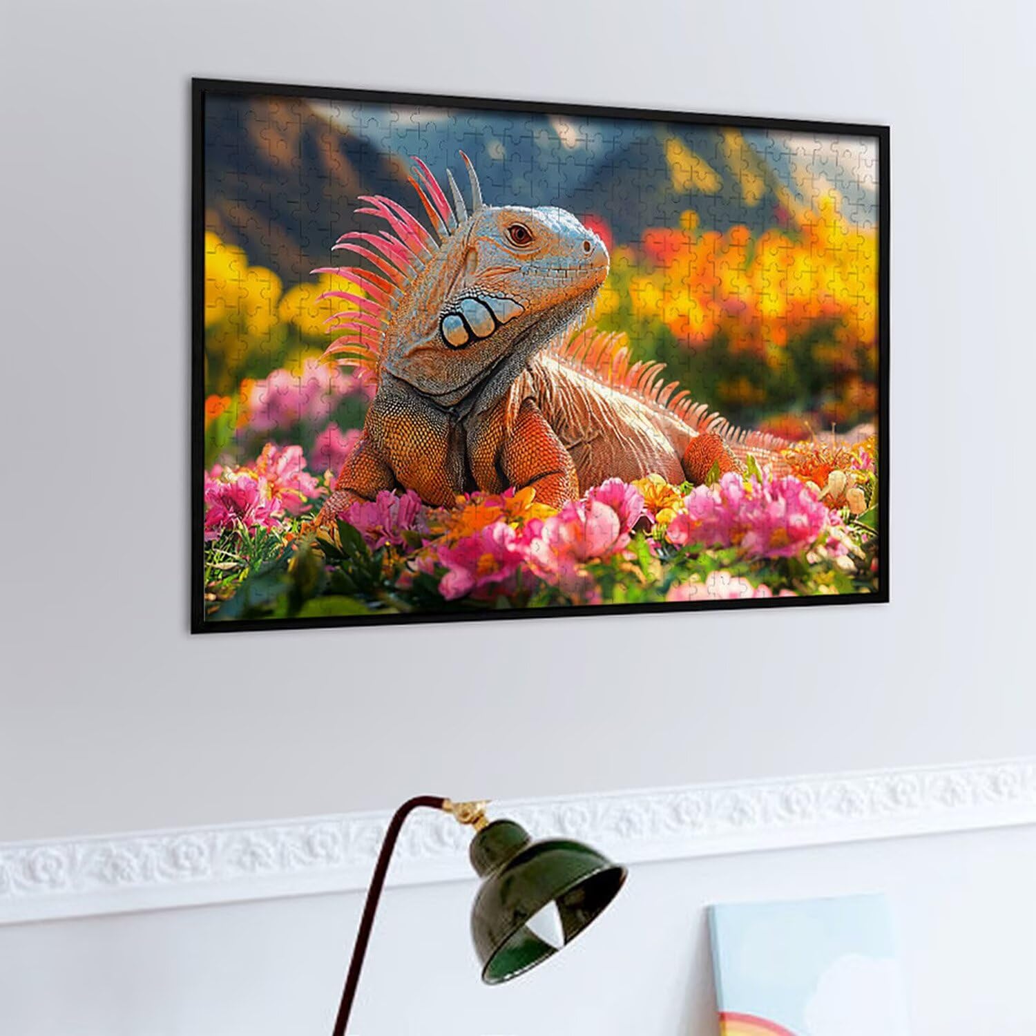 Puzzle 4000 elementów dla dorosłych puzzle dla dorosłych 4000 elementów puzzle wymagające i drażniące mózgi edukacja gra dla całości, prezenty dla mężczyzn, motyw puzzli: (kwiat jaszczurka) h-421