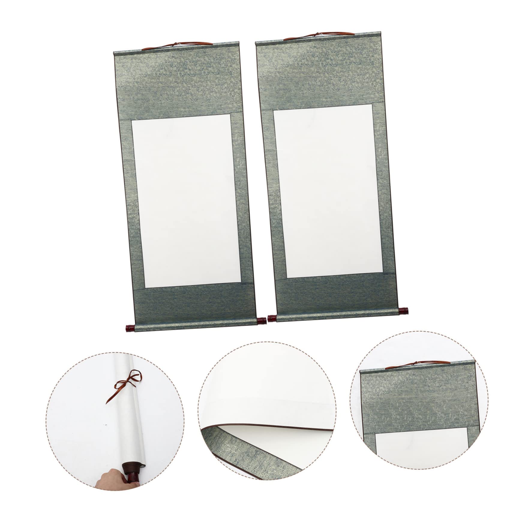 HOMSFOU 2pezzi Carta per Calligrafia Vuota in Materiale di Appeso per Pittura e Scrittura Calligrafica Cinese Design Compatto per Articoli per Casa e Ufficio