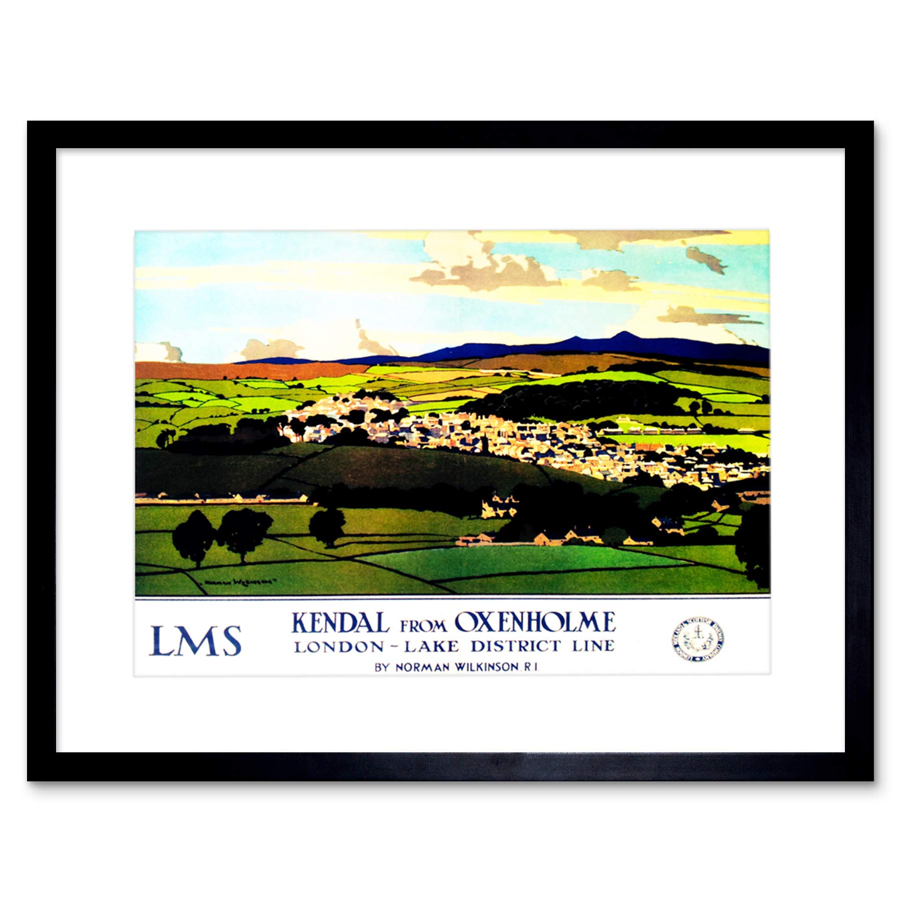 Wee Blue Coo Travel Kendal Cumbria England UK Lake District Valley Framed Wall Art Print