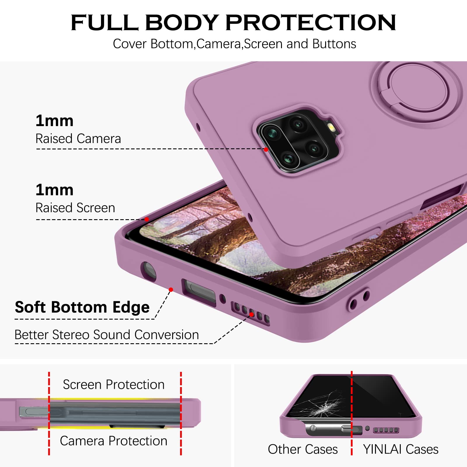 Custodia In Plastica Con Texture Tela Gommata Per Xiaomi Mi 9T - Rosa Scuro, Cover Sottile E Protettiva
