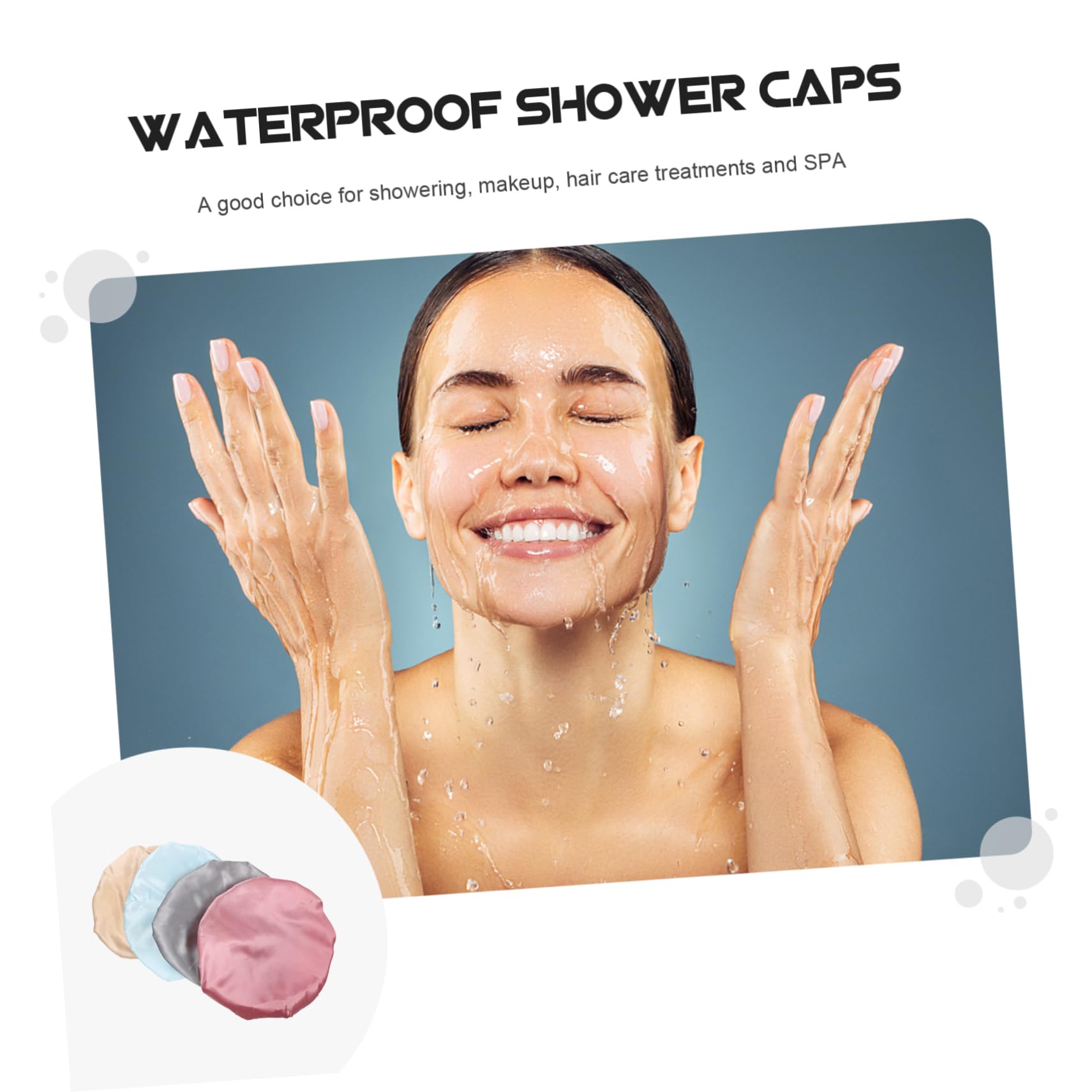 DOITOOL 12piezas Gorros De Impermeables De Doble Capa Gorro Para Baño Spa y De Cabello Material Resistente y Para Mujeres