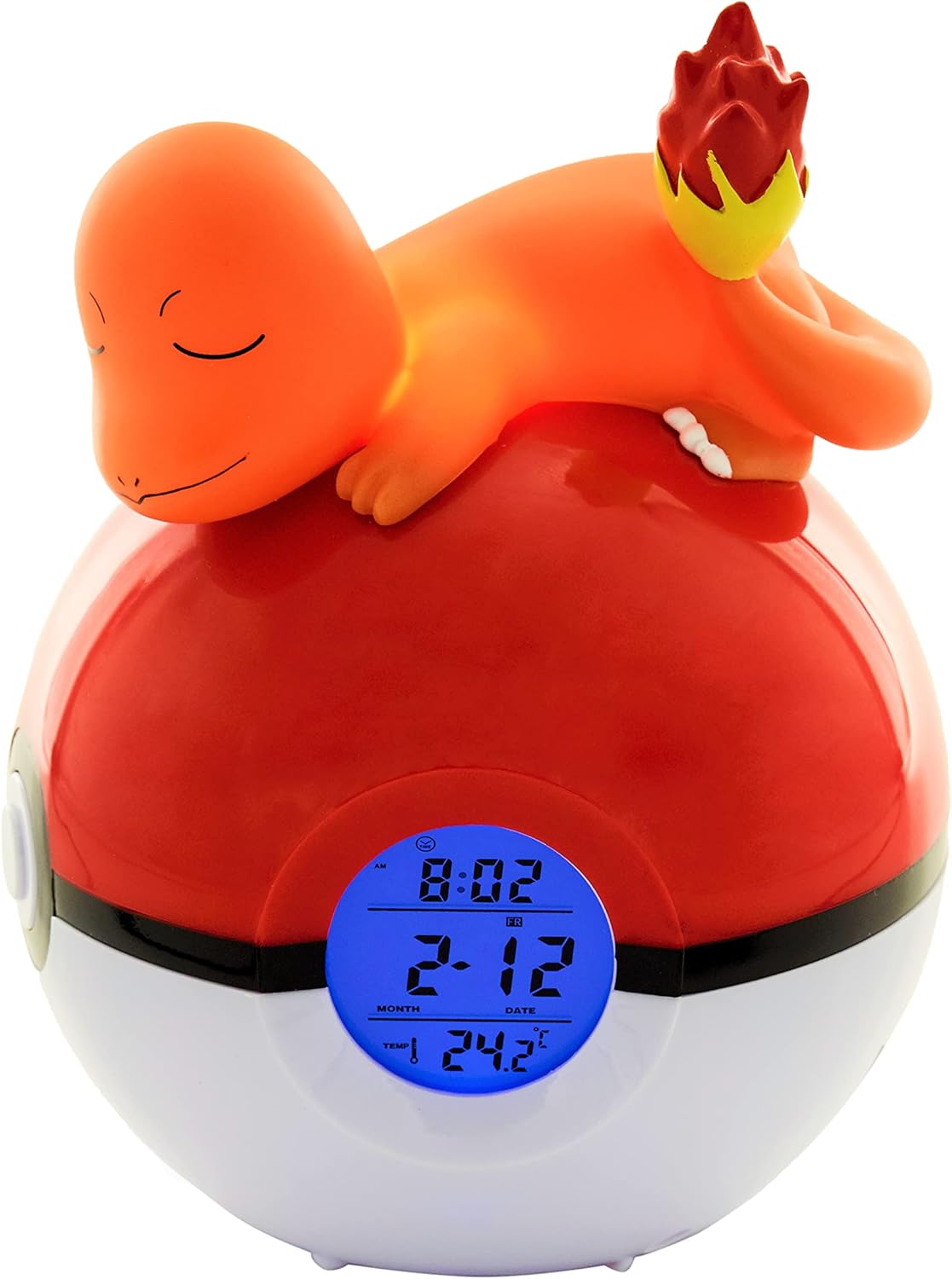 811368 Pokemon Charmander Pokemon Light-up FM Alarm Clock - Red/White