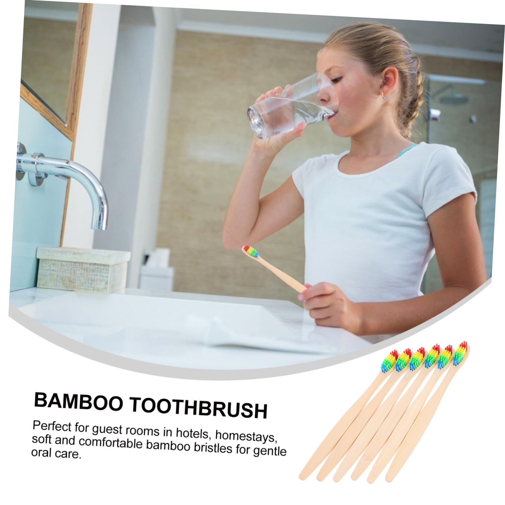 Didiseaon 5 Set Spazzolino Da Denti in Carbone Di Bambù Mini Maneggiare Lo Spazzolino Da Denti Kit Spazzolino Viaggio Spazzolino Denti Setole Morbide Viaggio Spazzolino Da Denti 6 Pezzi * 5