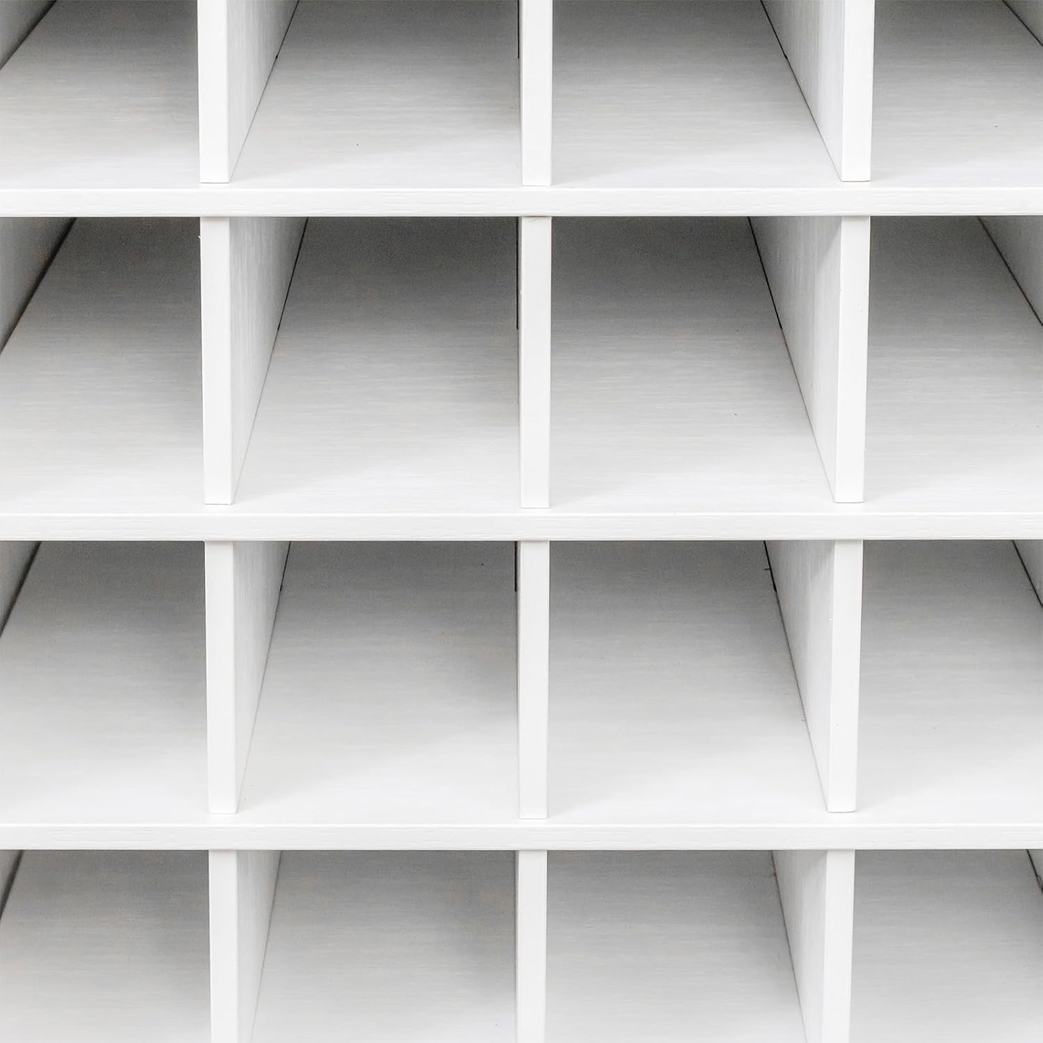 JOYSOURCE Wine Rack Freestanding Floor Stackable for Liquor 8-Tier 32 Bottle Dividers Rustic Rectangle Small Wine Rack Cabinet for Home, Kitchen, Living & Dining Room Farmhouse White