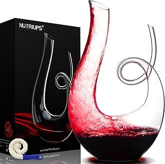 NUTRIUPS Wine Decanters , Wine Decanters and Carafes, Swan Wine Decanter, Lead-free Red Wine Decanters, 1.7L, Clear