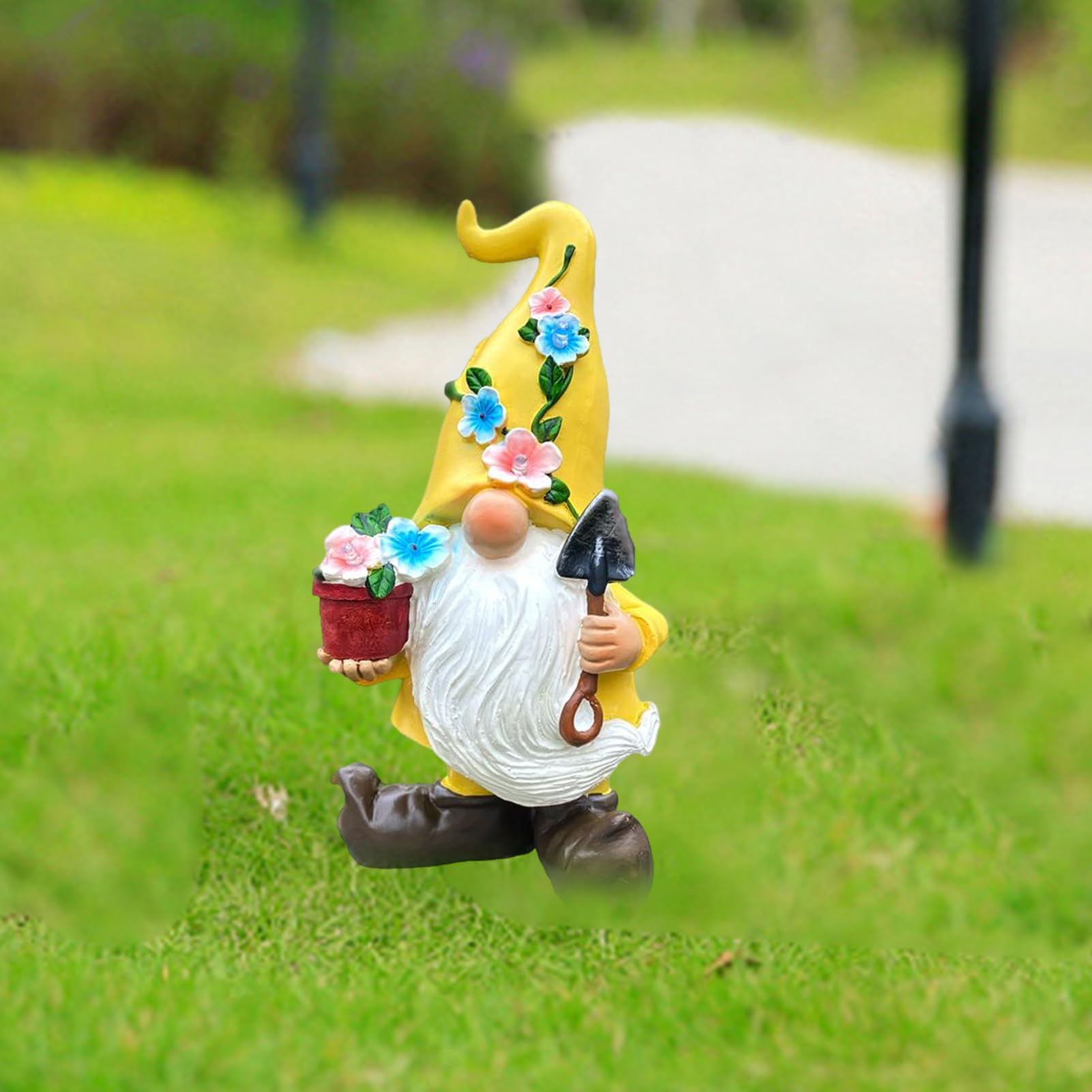 Genérico Estatuas Gnomos De Jardín Figura Enano Artesanal | Decoración Solar Gnomos Para Patio, Césped, Porche, Entrada, Jardín, Patio Trasero Y Paisaje