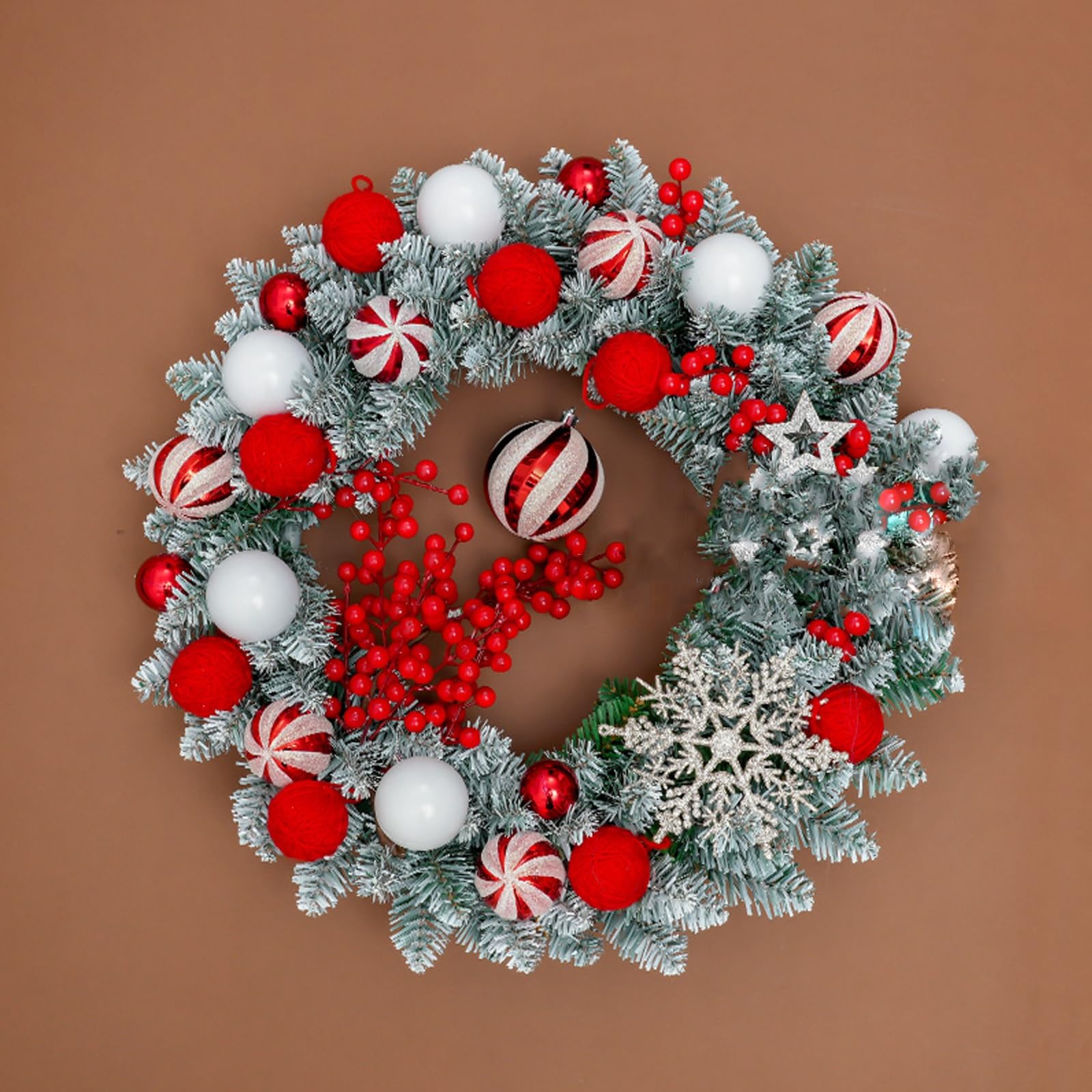 OPFdfhDFH Christmas wreaths, 19.6 IN Garlands for Decoration Christmas, Outdoor Artificial Garland, Winter for Front Door, Window, Wall