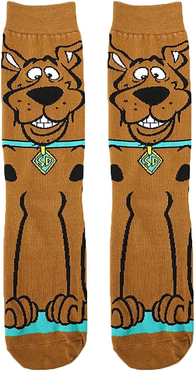 Grand Clothing Outlet Scooby Doo Dog Animal Character Crew Socks Brown