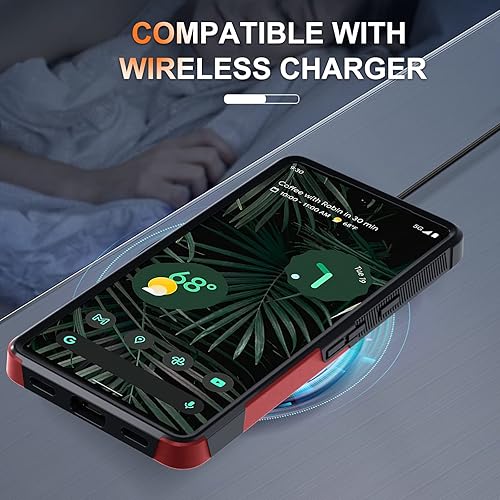 Miniatura 6 de Funda para Google Pixel 7A, cuerpo completo, resistente, a prueba de golpes, con correa de cordón, protector de pantalla de vidrio templado y