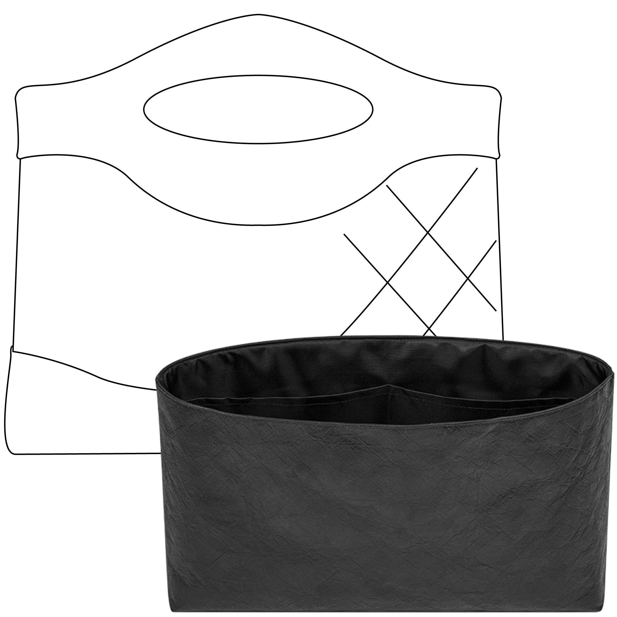 Organiseur de sac Chanel 24S 31 Mini noir mat en feutre léger
