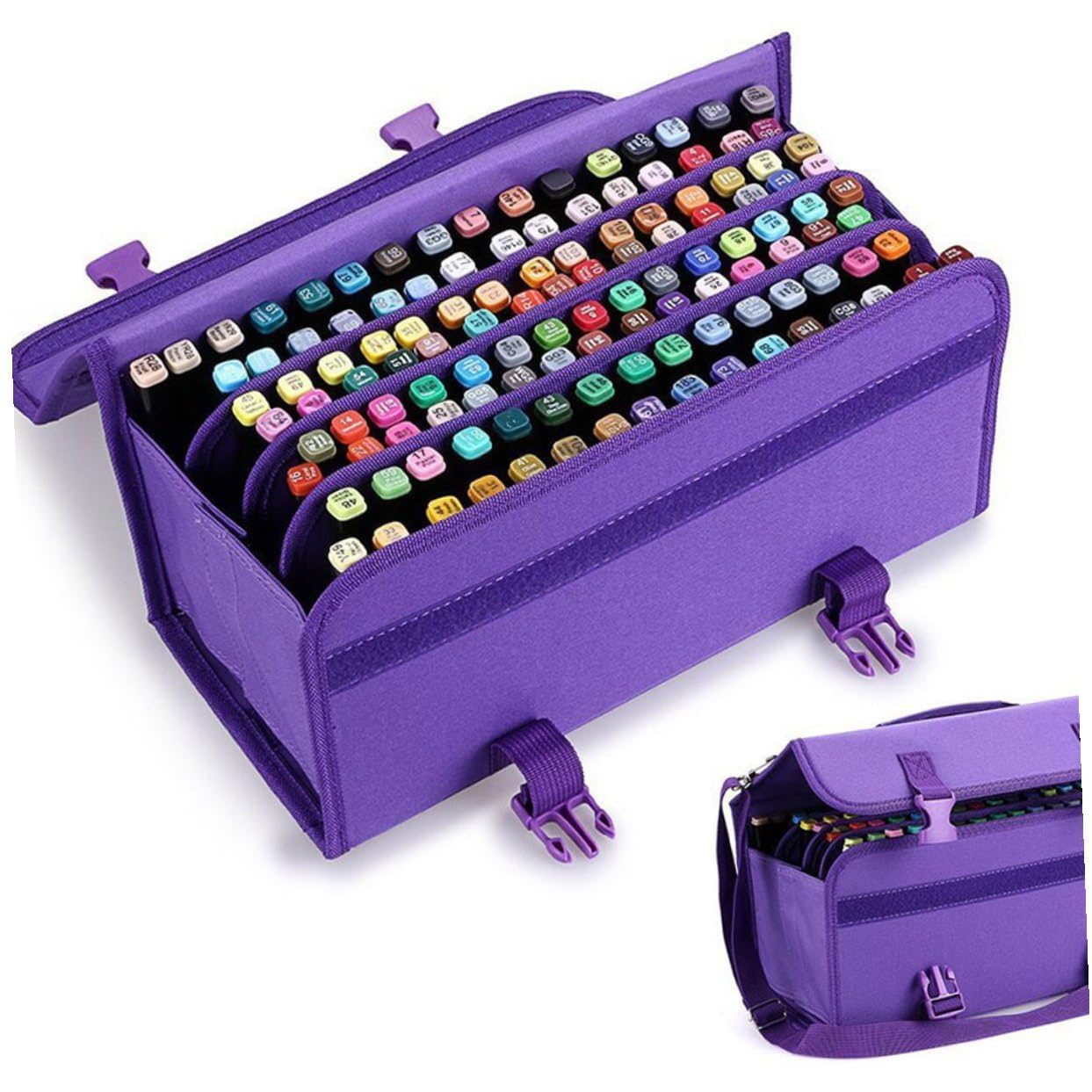 POPETPOP Astuccio per Pennarelli 120 Slot con Cerniera, Borsa