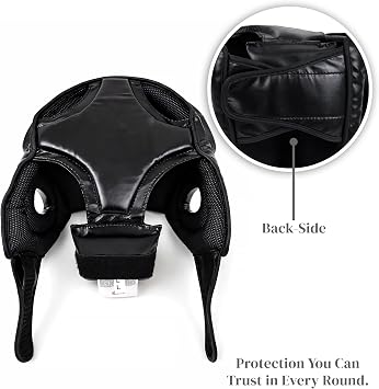Boxing Headgear for MMA Training, Adjustable Padded Protective Helmet Muay Thai, Kickboxing, Karate, Taekwondo & Martial Arts Sparring