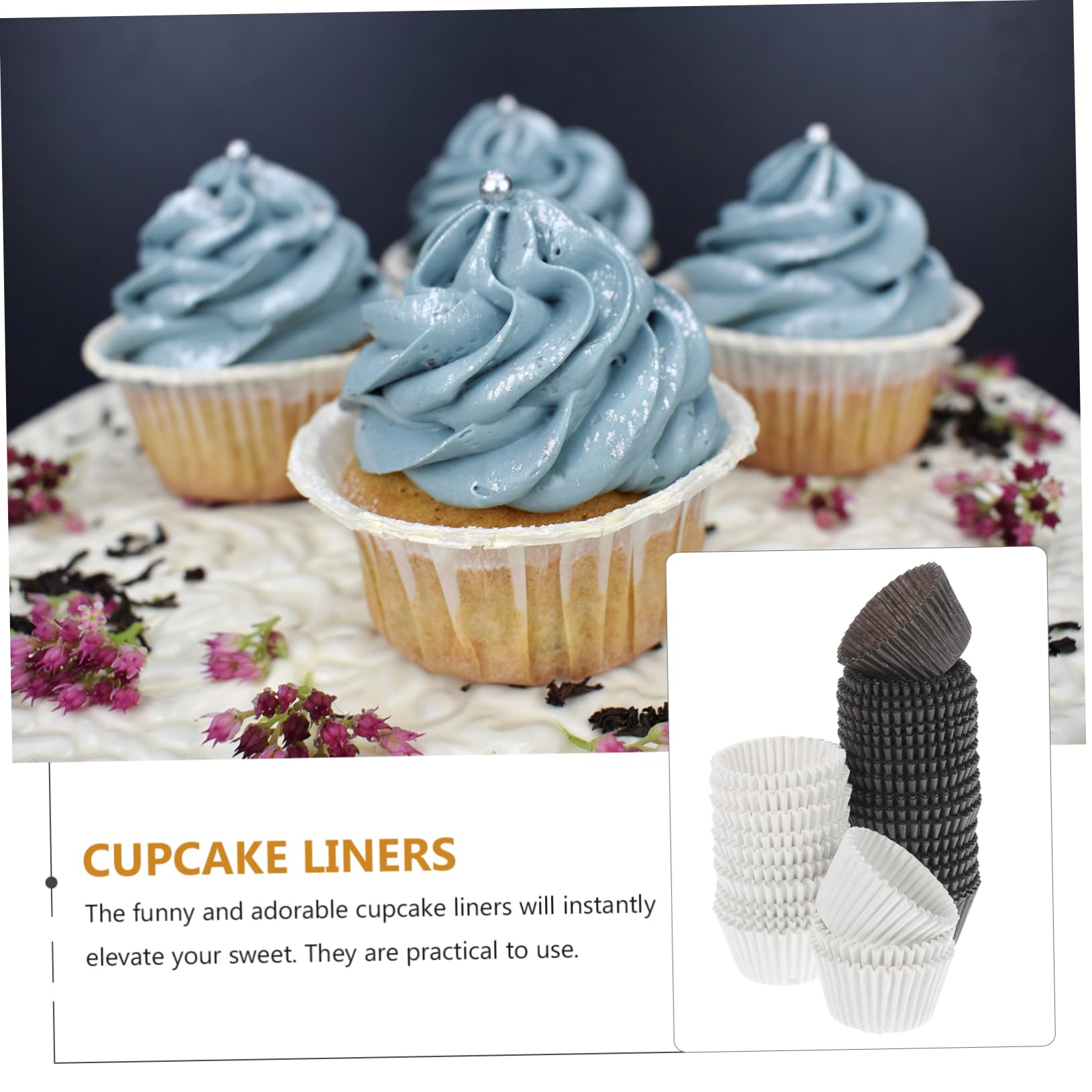 Zerodeko 1000 Caissettes Muffins en Papier Anti-graisse, Texture Fiable sans Odeur, pour Anniversaires et Pâtisseries, Moules à Cupcakes et Muffins Résistants