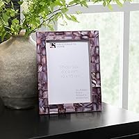 Vista 5 de Marco de fotos chic madreperla hecho a mano vintage 4x6 gris