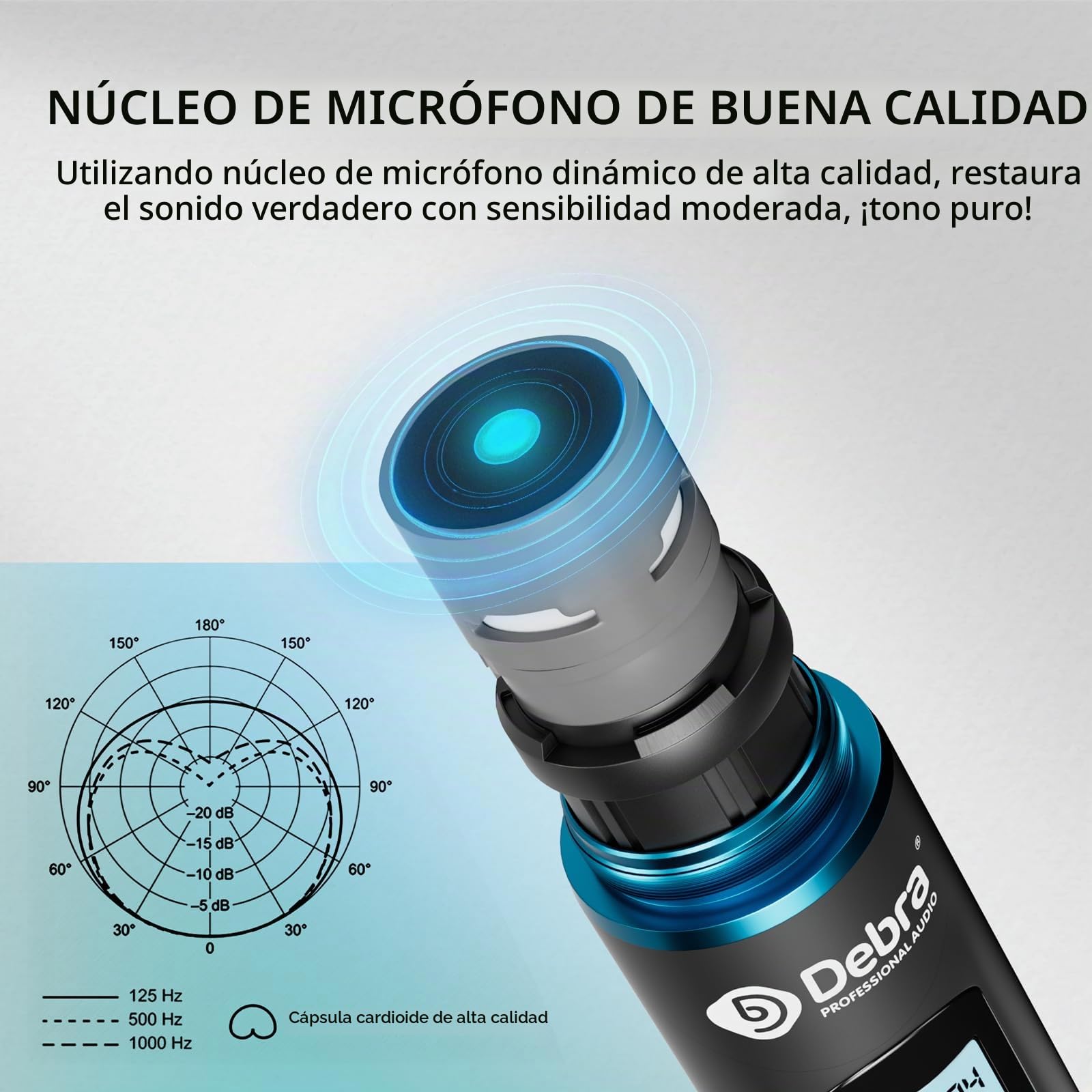 D Debra UX-400 Micrófonos Inalámbricos UHF, 4 Canales Recargables Escenario