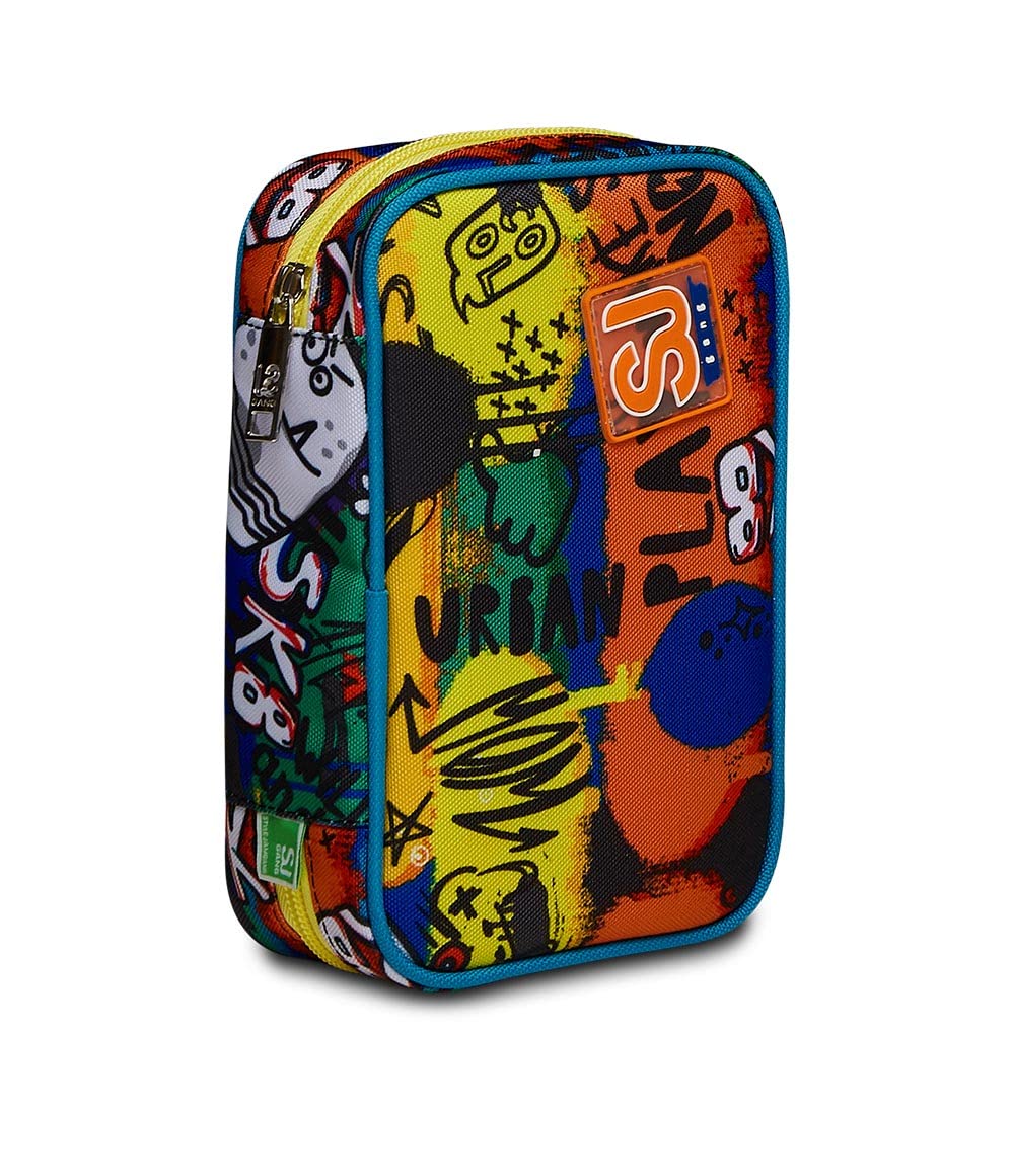 Astuccio Scuola SJ Gang Speed Case - Blu Con 44 Pezzi, Penne, Matite, Colori E Plance Amovibili