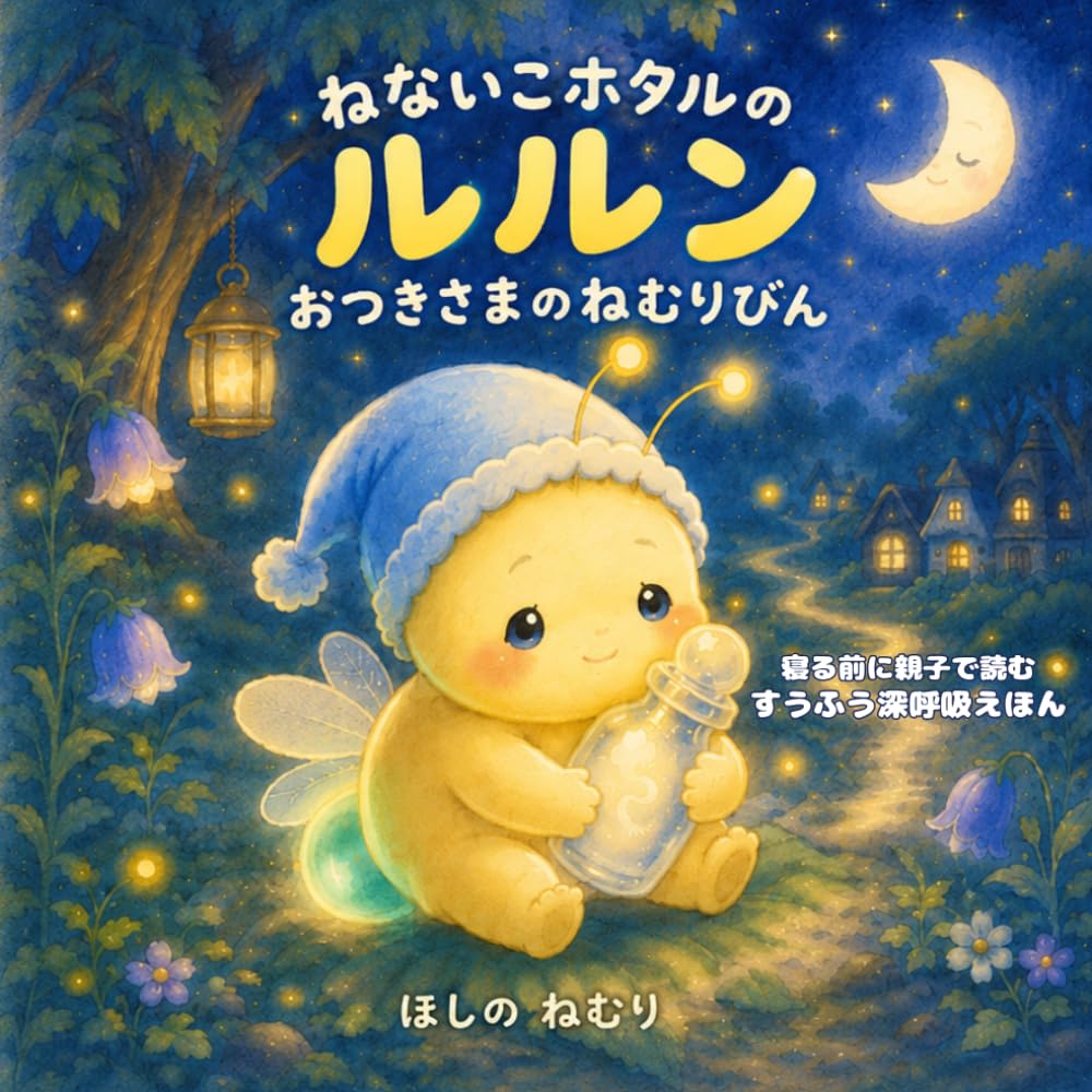 ねないこホタルのルルン おつきさまのねむりびん: 寝る前に親子で読む すうふう深呼吸えほん
